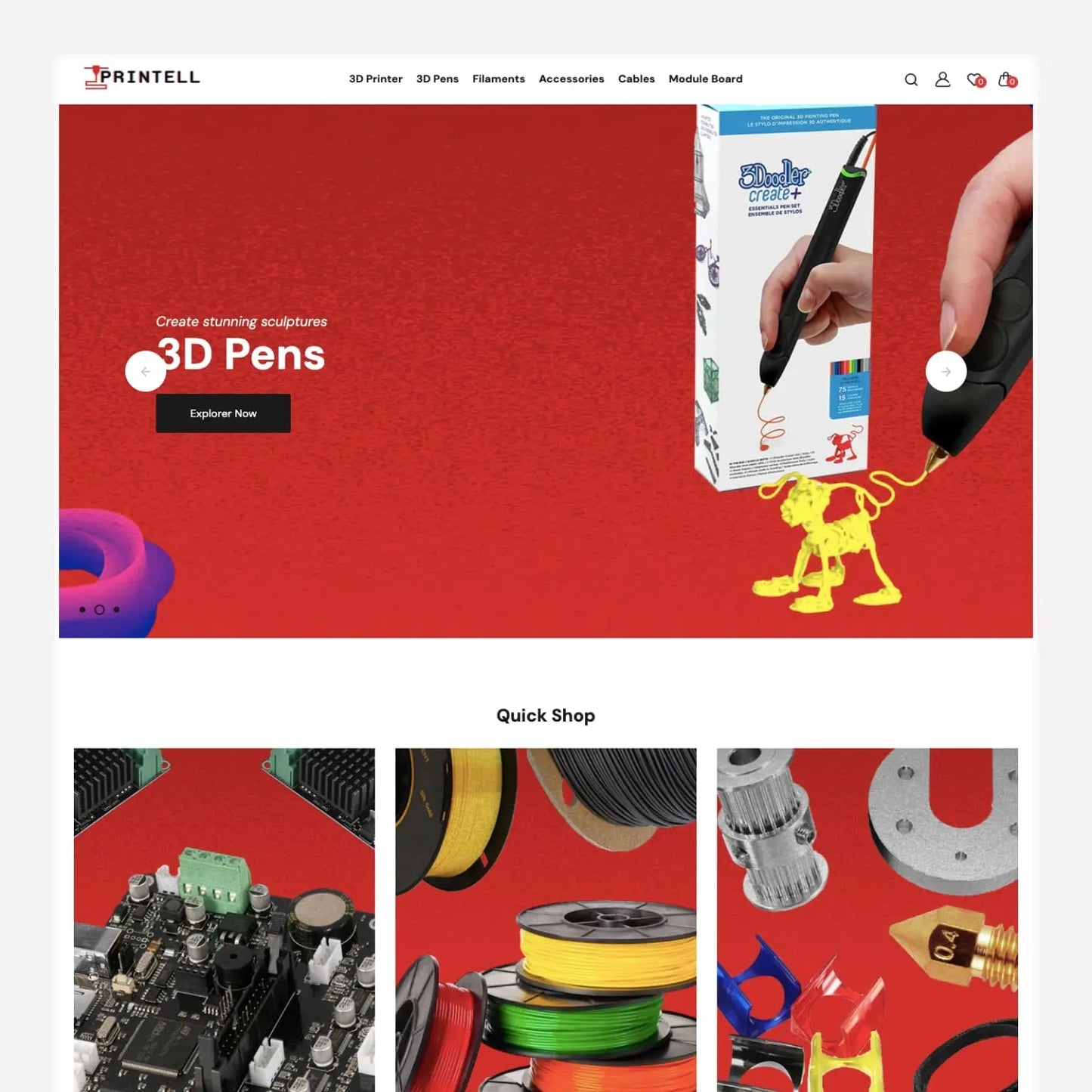 3D Printer Shopify Premium Dropship Store & Ecommerce Website The Stores Project