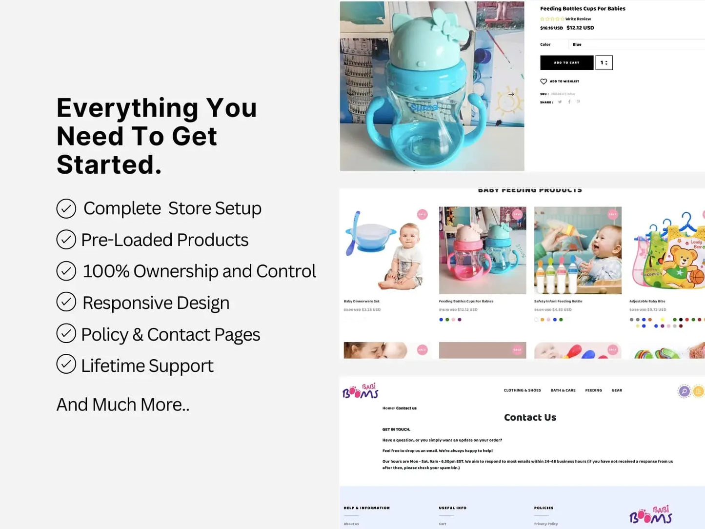 Baby Clothes Shopify Starter Dropship Store & Ecommerce Website The Stores Project