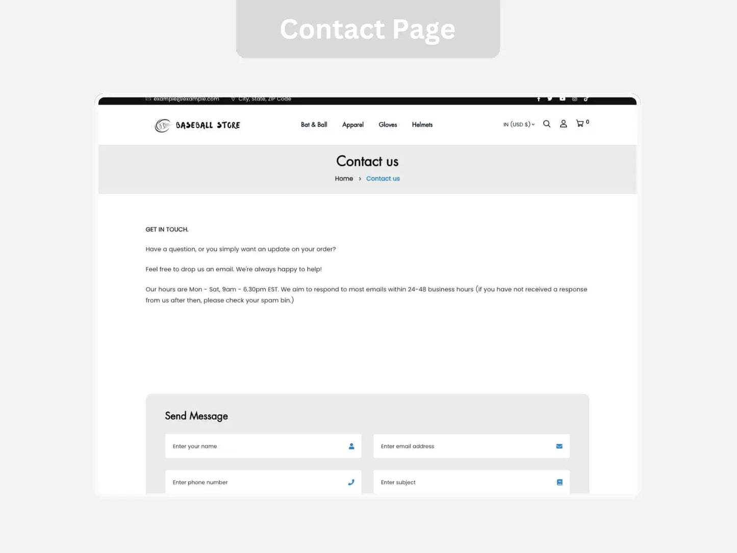 Baseball Shopify Starter Dropship Store & Ecommerce Website The Stores Project