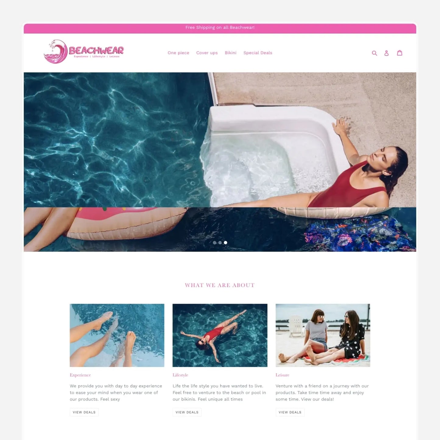 Beach Wear Shopify Starter Dropship Store & Ecommerce Website The Stores Project