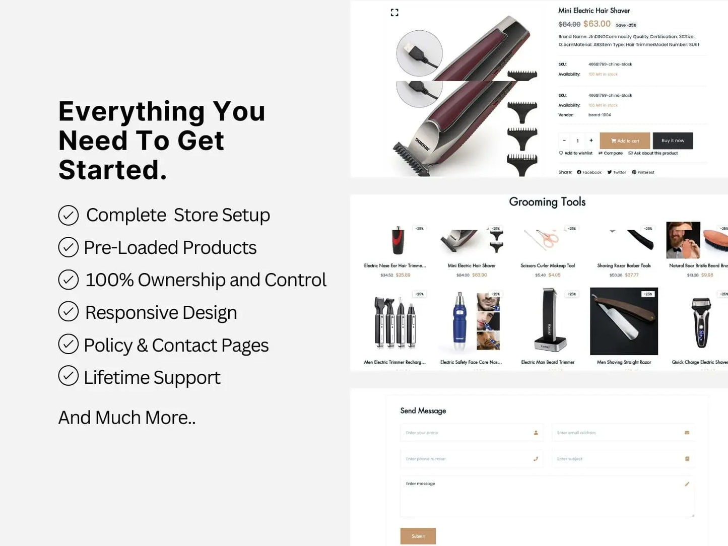 Beard Shopify Starter Dropship Store & Ecommerce Website The Stores Project