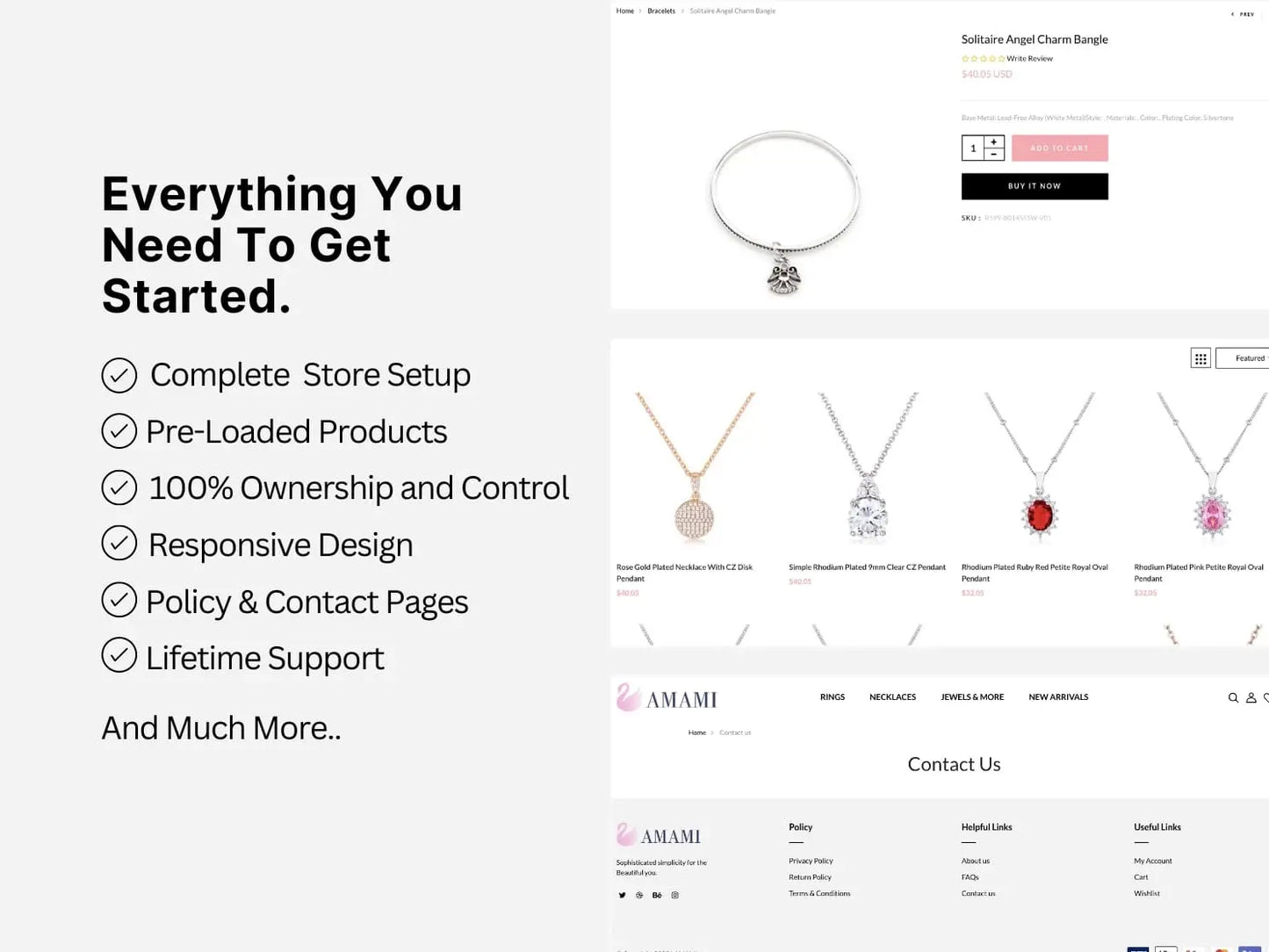 Beautiful Jewelry Shopify Premium Dropship Store & Ecommerce Website The Stores Project