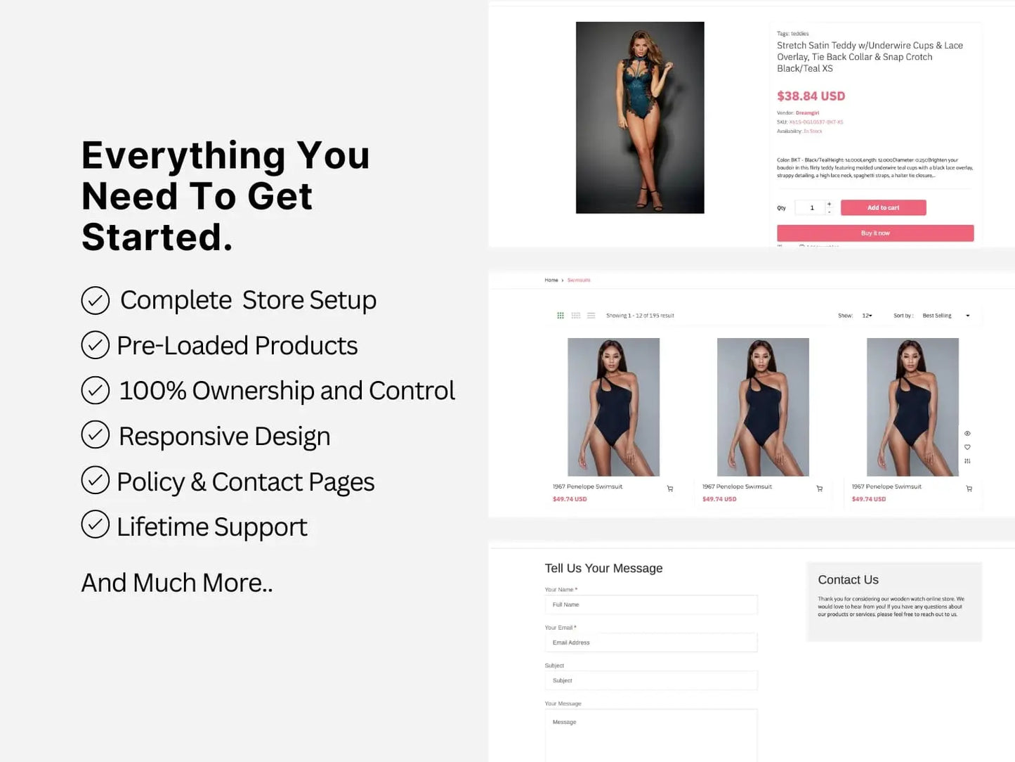 Bikini Shopify Premium Dropship Store & Ecommerce Website The Stores Project