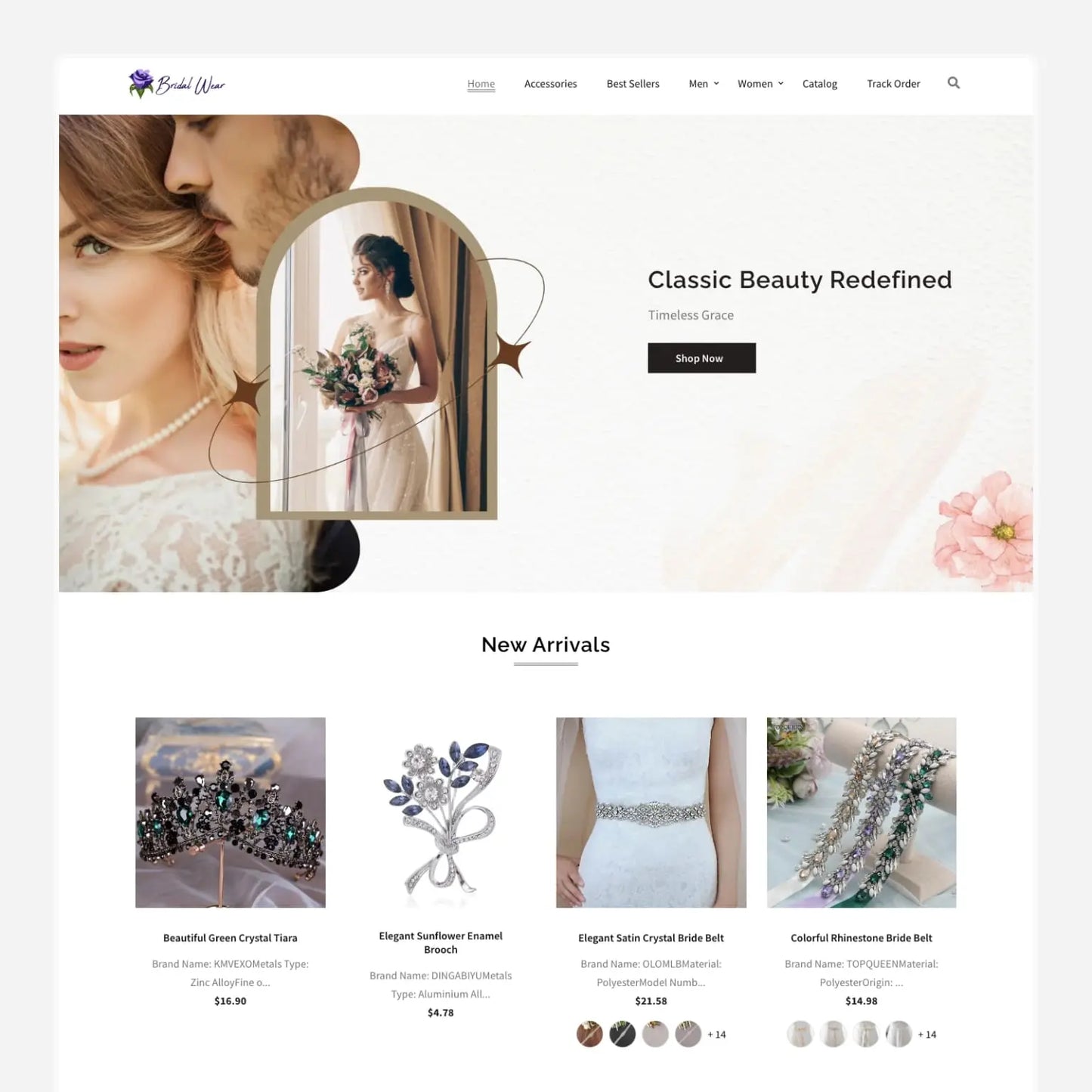 Bridal Wear Shopify Starter Dropship Store & Ecommerce Website The Stores Project