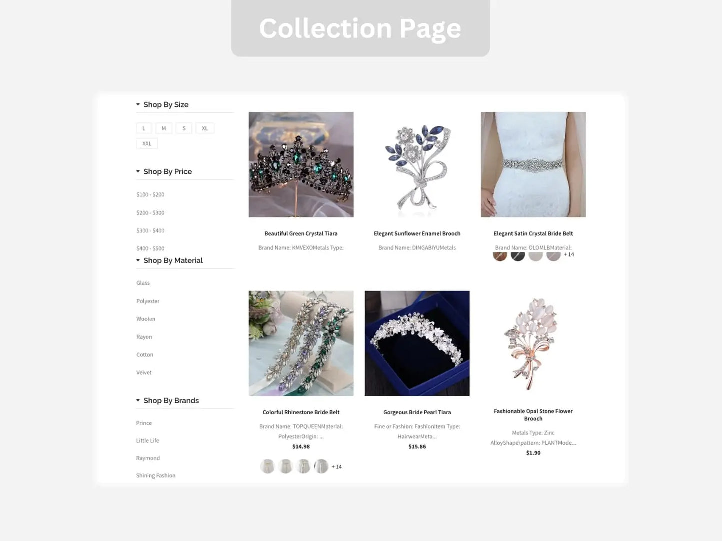 Bridal Wear Shopify Starter Dropship Store & Ecommerce Website The Stores Project