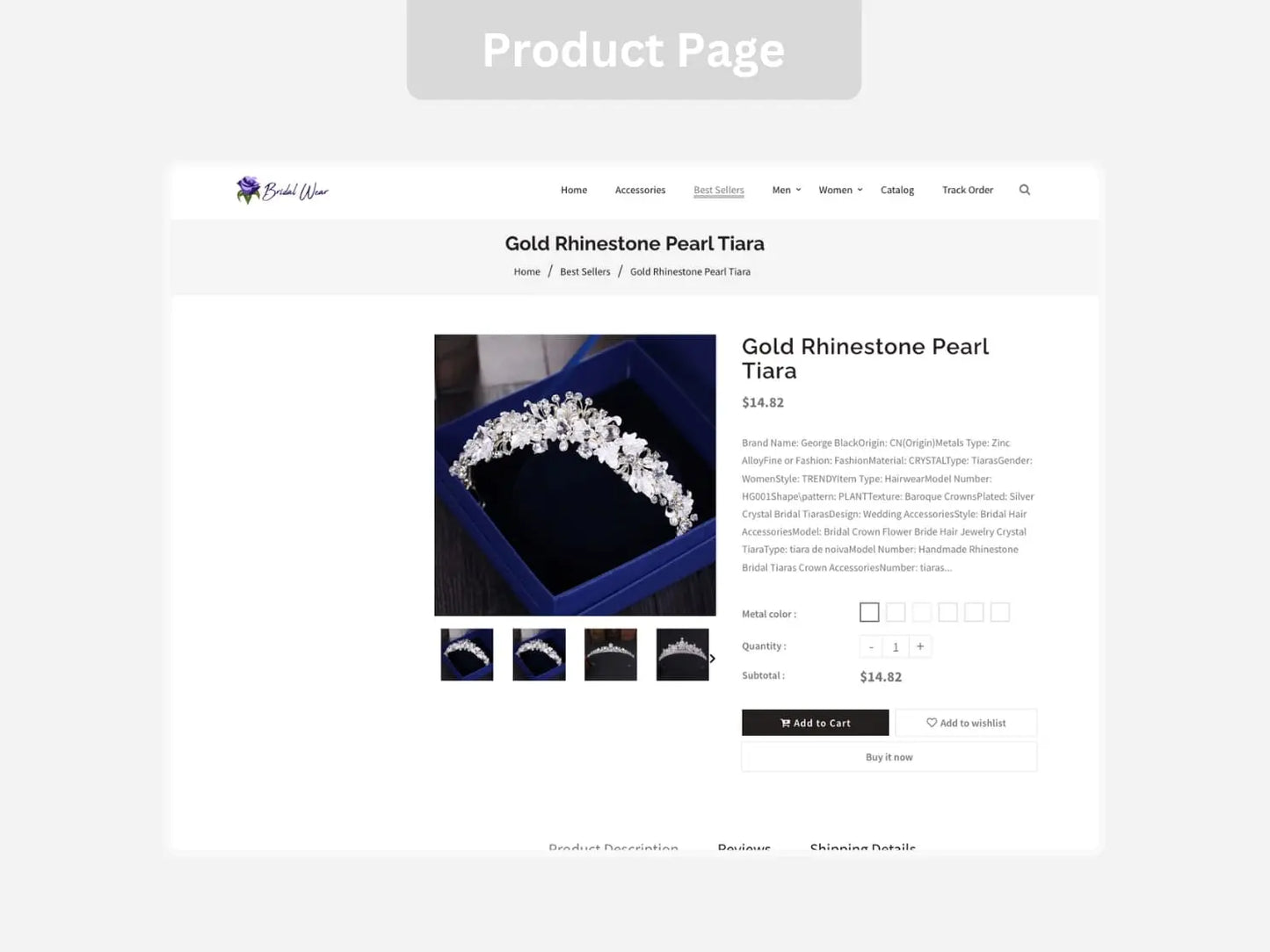 Bridal Wear Shopify Starter Dropship Store & Ecommerce Website The Stores Project