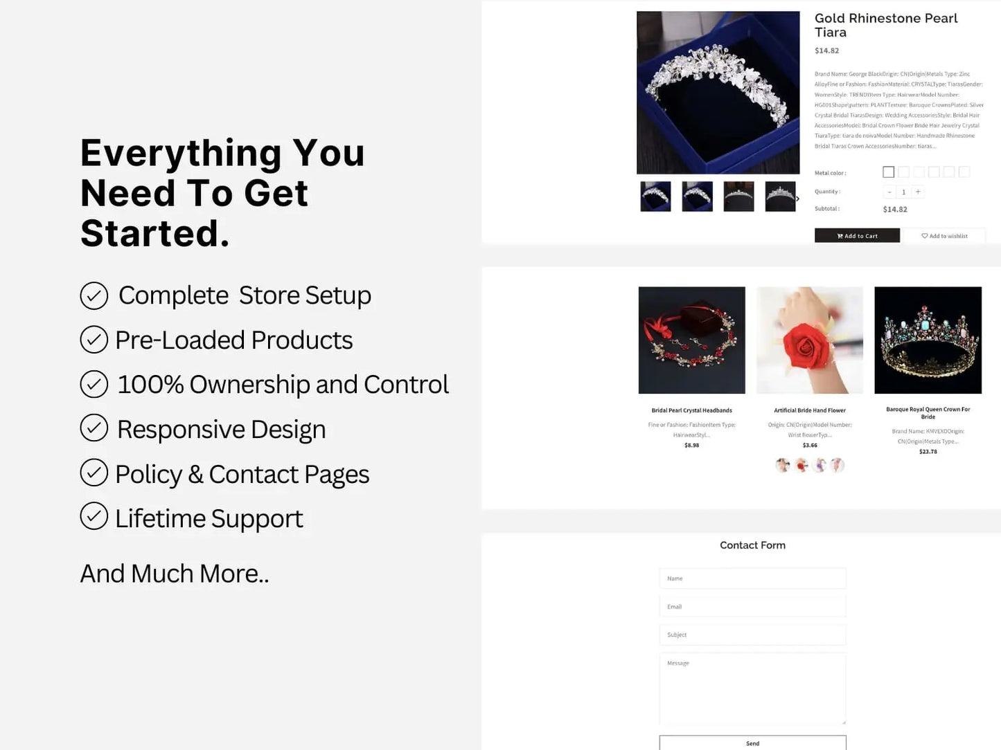 Bridal Wear Shopify Starter Dropship Store & Ecommerce Website The Stores Project