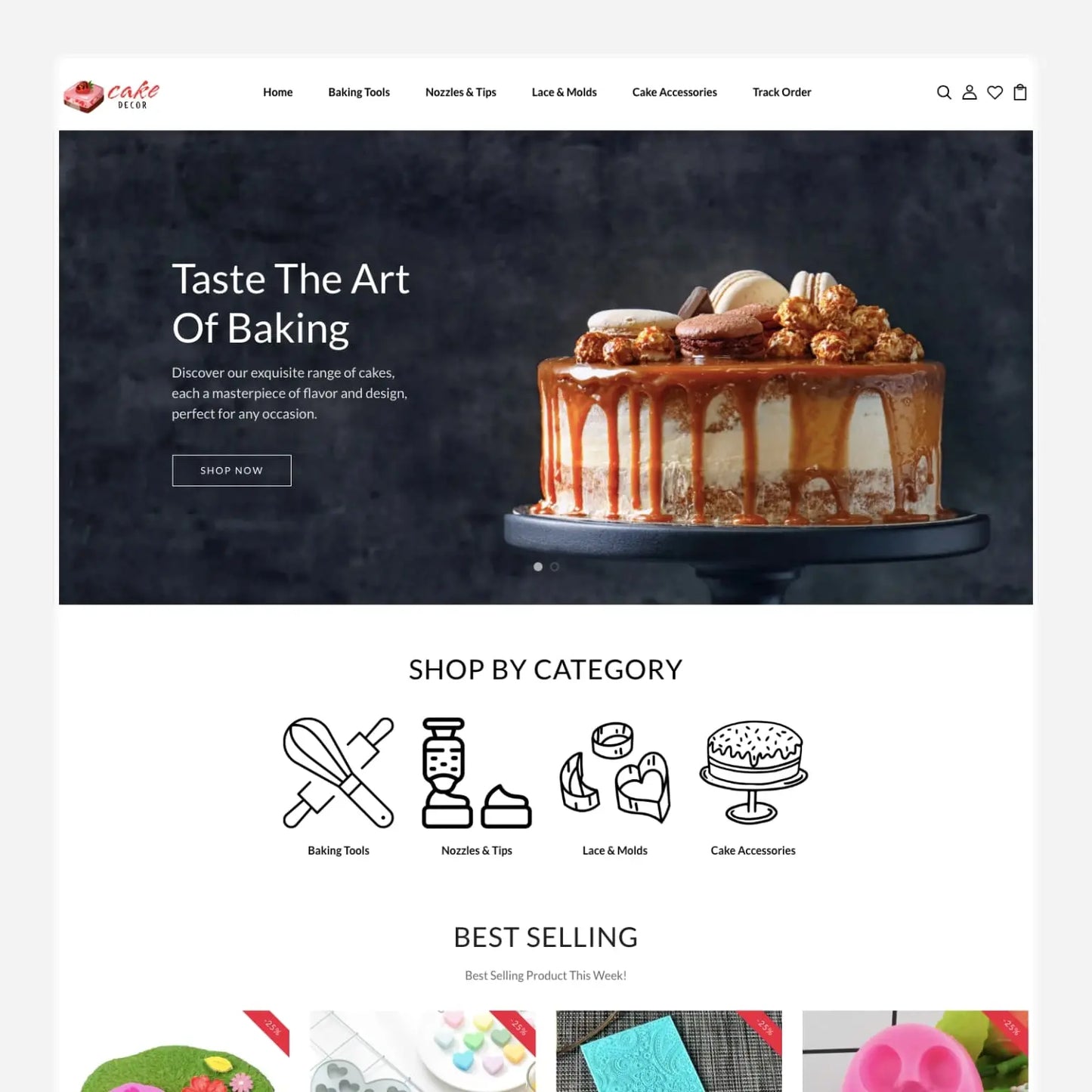 Cake Decor Shopify Starter Dropship Store & Ecommerce Website The Stores Project