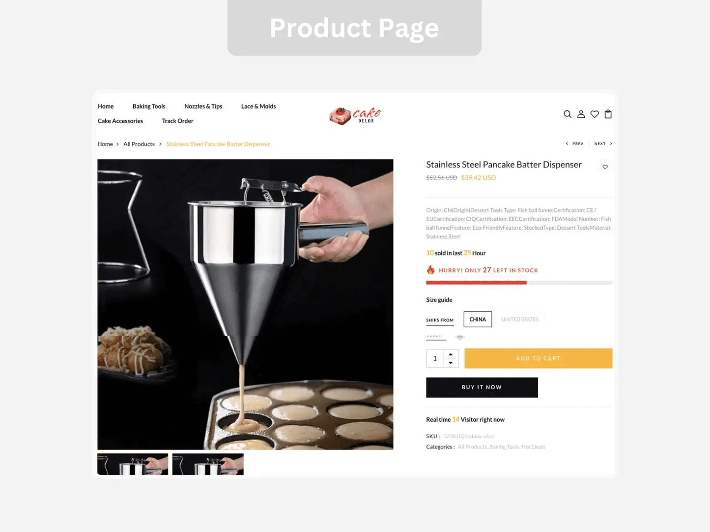Cake Decor Shopify Starter Dropship Store & Ecommerce Website The Stores Project