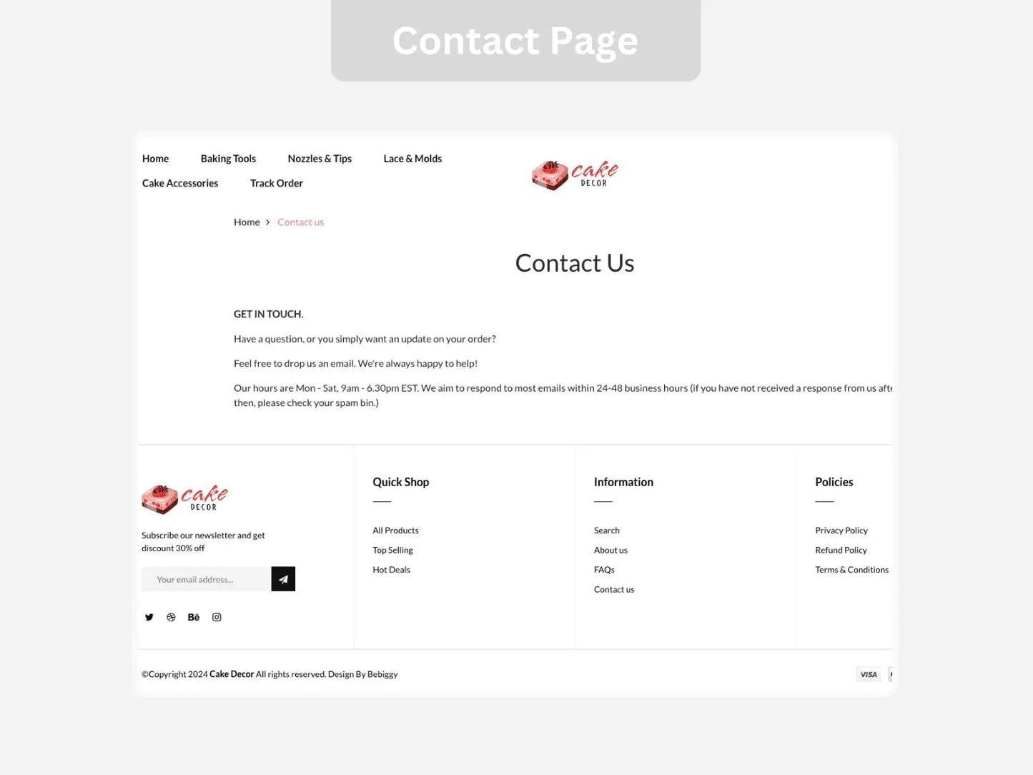Cake Decor Shopify Starter Dropship Store & Ecommerce Website The Stores Project