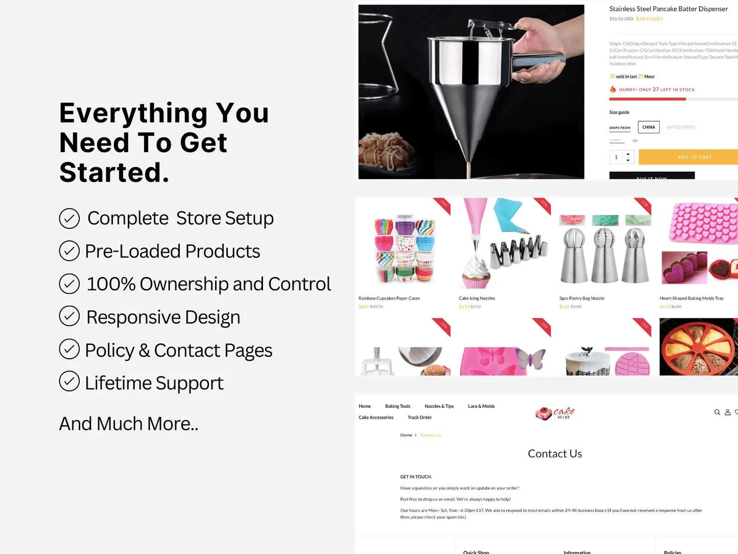 Cake Decor Shopify Starter Dropship Store & Ecommerce Website The Stores Project