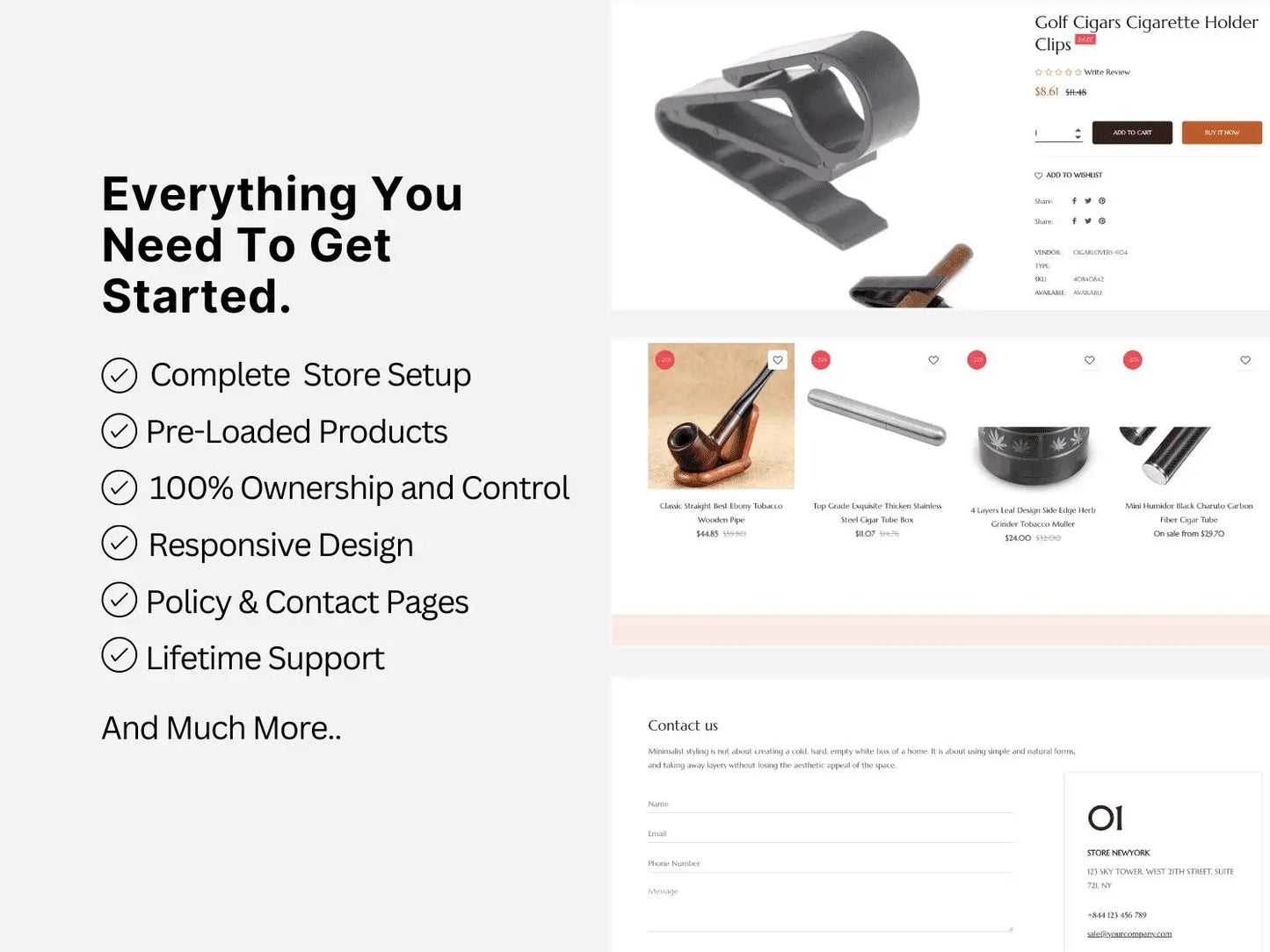 Cigar Accessories Shopify Starter Dropship Store & Ecommerce Website The Stores Project