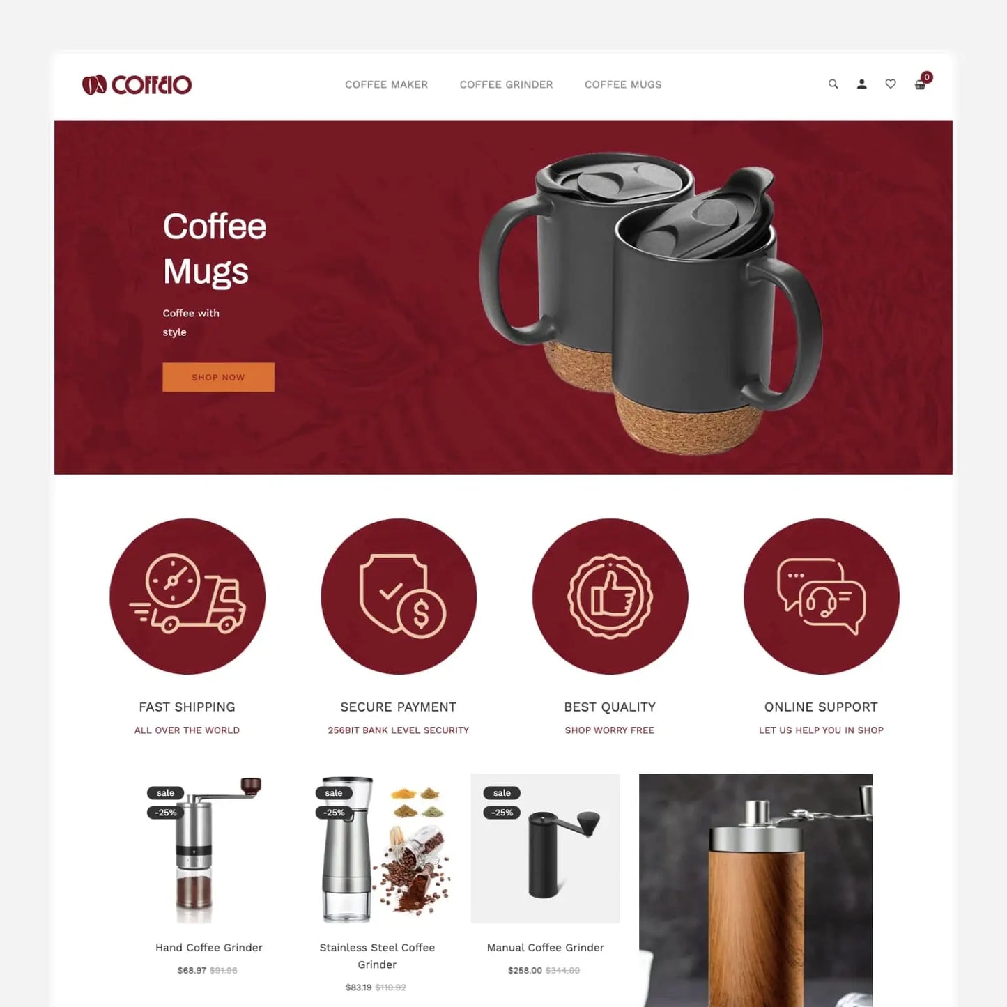 Coffee Galore Shopify Starter Dropship Store & Ecommerce Website The Stores Project