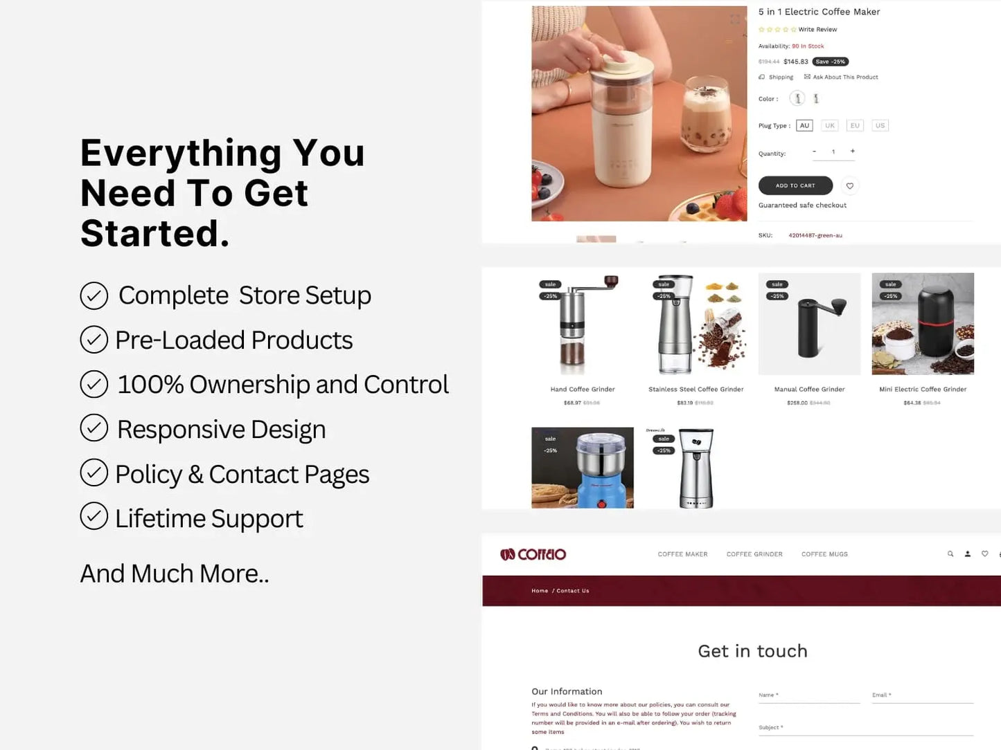 Coffee Galore Shopify Starter Dropship Store & Ecommerce Website The Stores Project