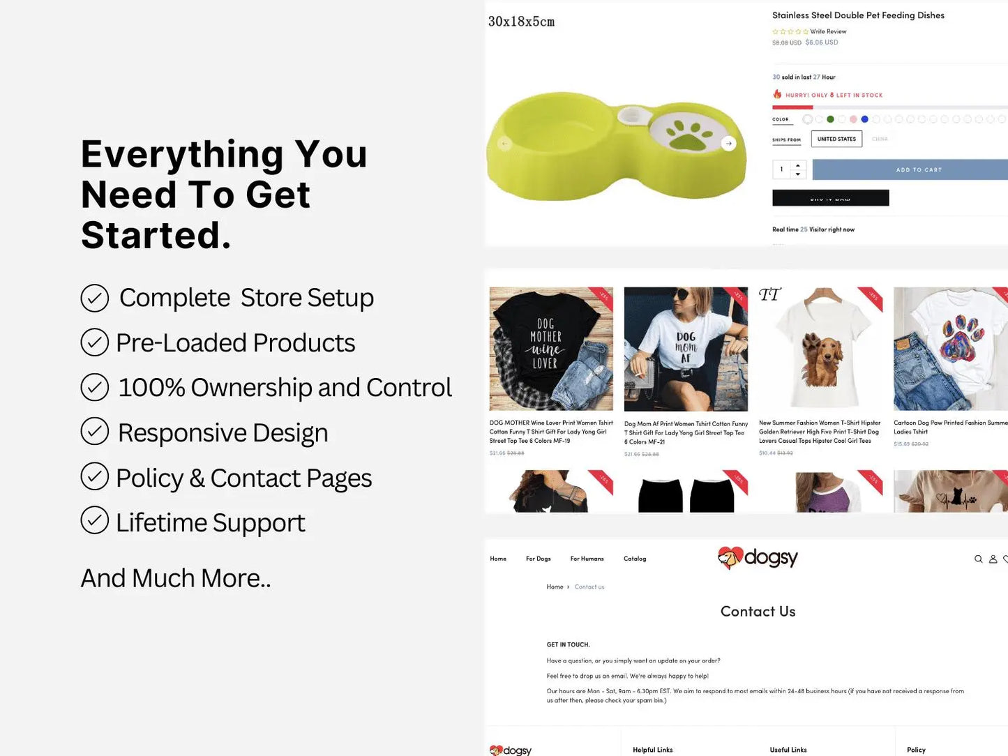 Dog Lover Shopify Starter Dropship Store & Ecommerce Website The Stores Project