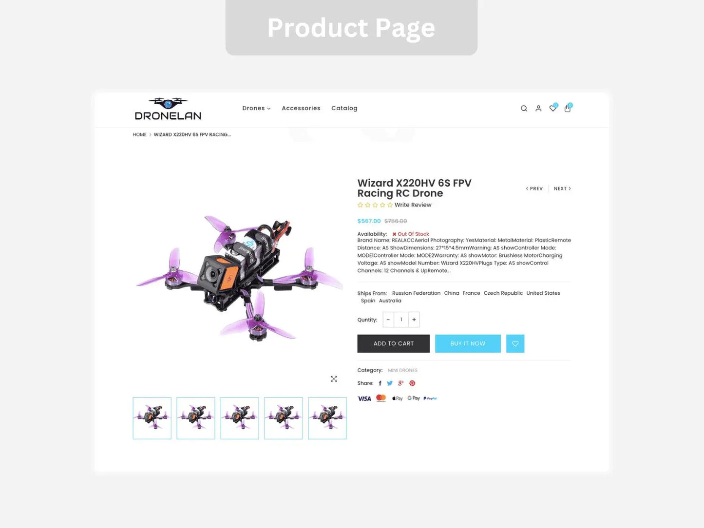 Drone City Shopify Starter Dropship Store & Ecommerce Website The Stores Project