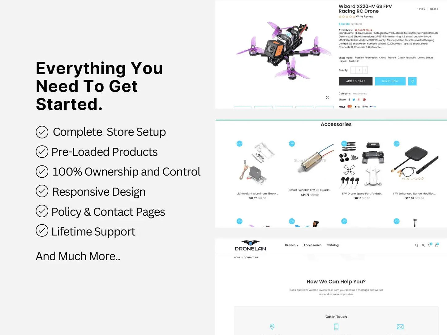 Drone City Shopify Starter Dropship Store & Ecommerce Website The Stores Project