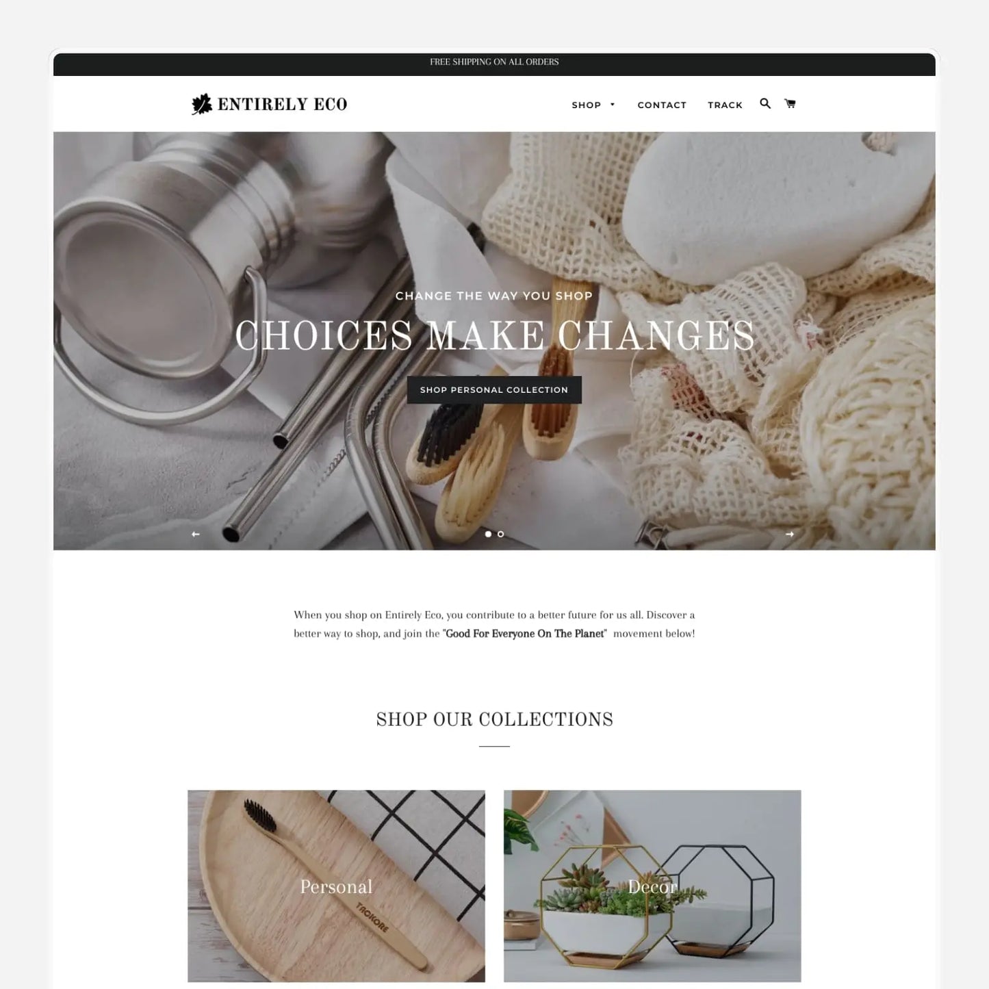 Eco Friendly Shopify Exclusive Dropship Store & Ecommerce Website The Stores Project