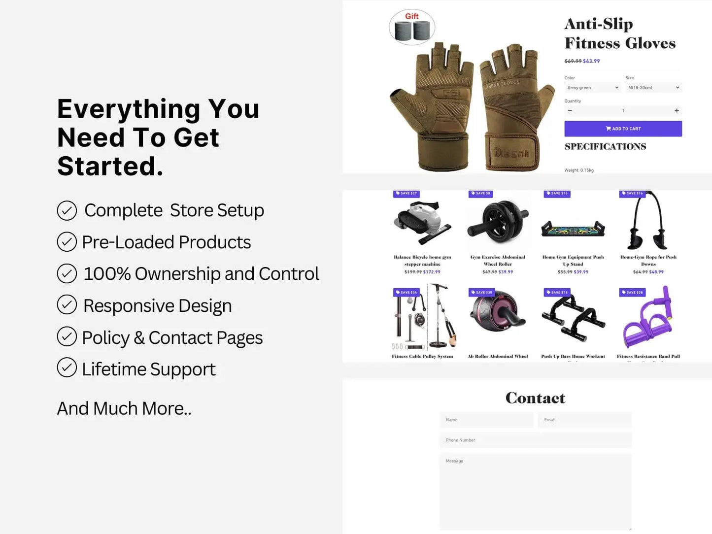 Fitness Shopify Exclusive Dropship Store & Ecommerce Website The Stores Project