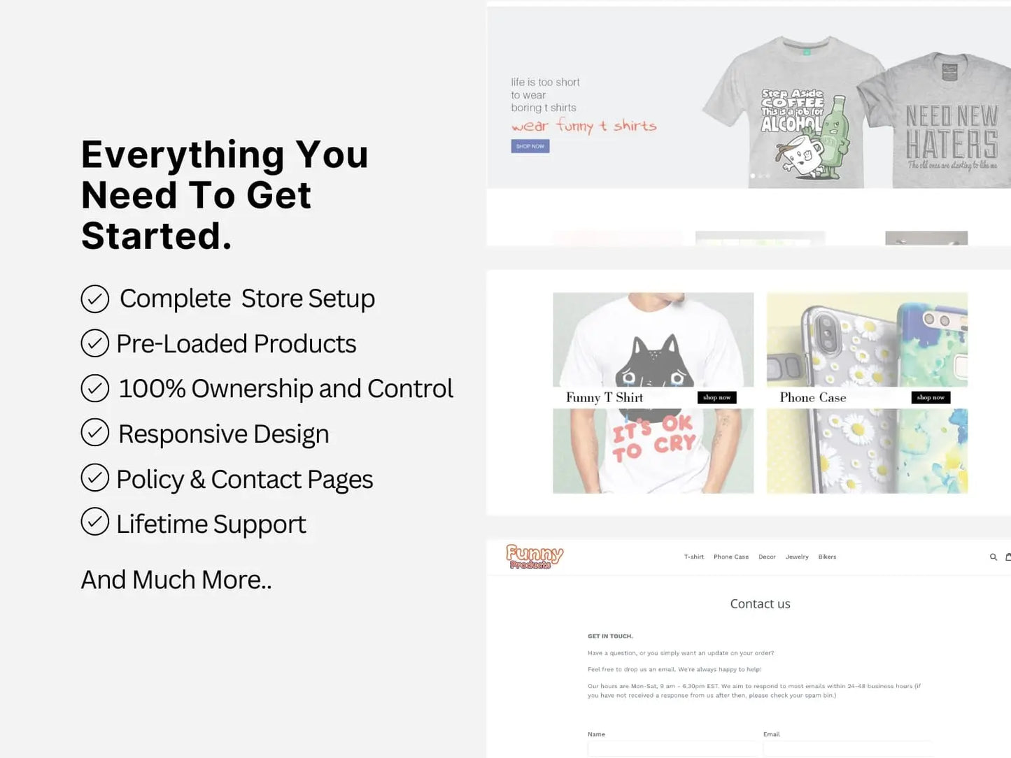 Funny Stuff Shopify Starter Dropship Store & Ecommerce Website The Stores Project