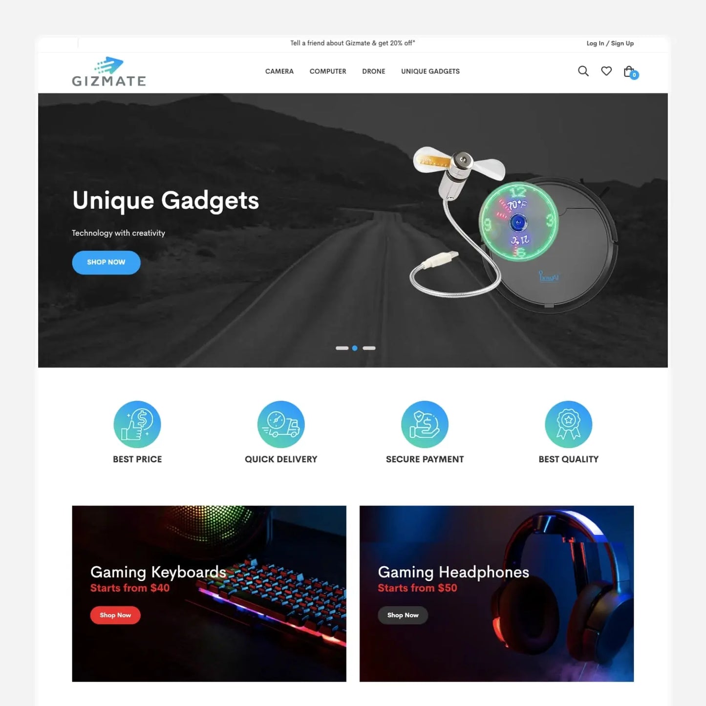 Gadgets Shopify Starter Dropship Store & Ecommerce Website The Stores Project