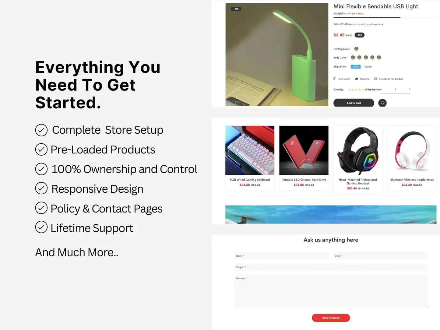 Gadgets Shopify Starter Dropship Store & Ecommerce Website The Stores Project