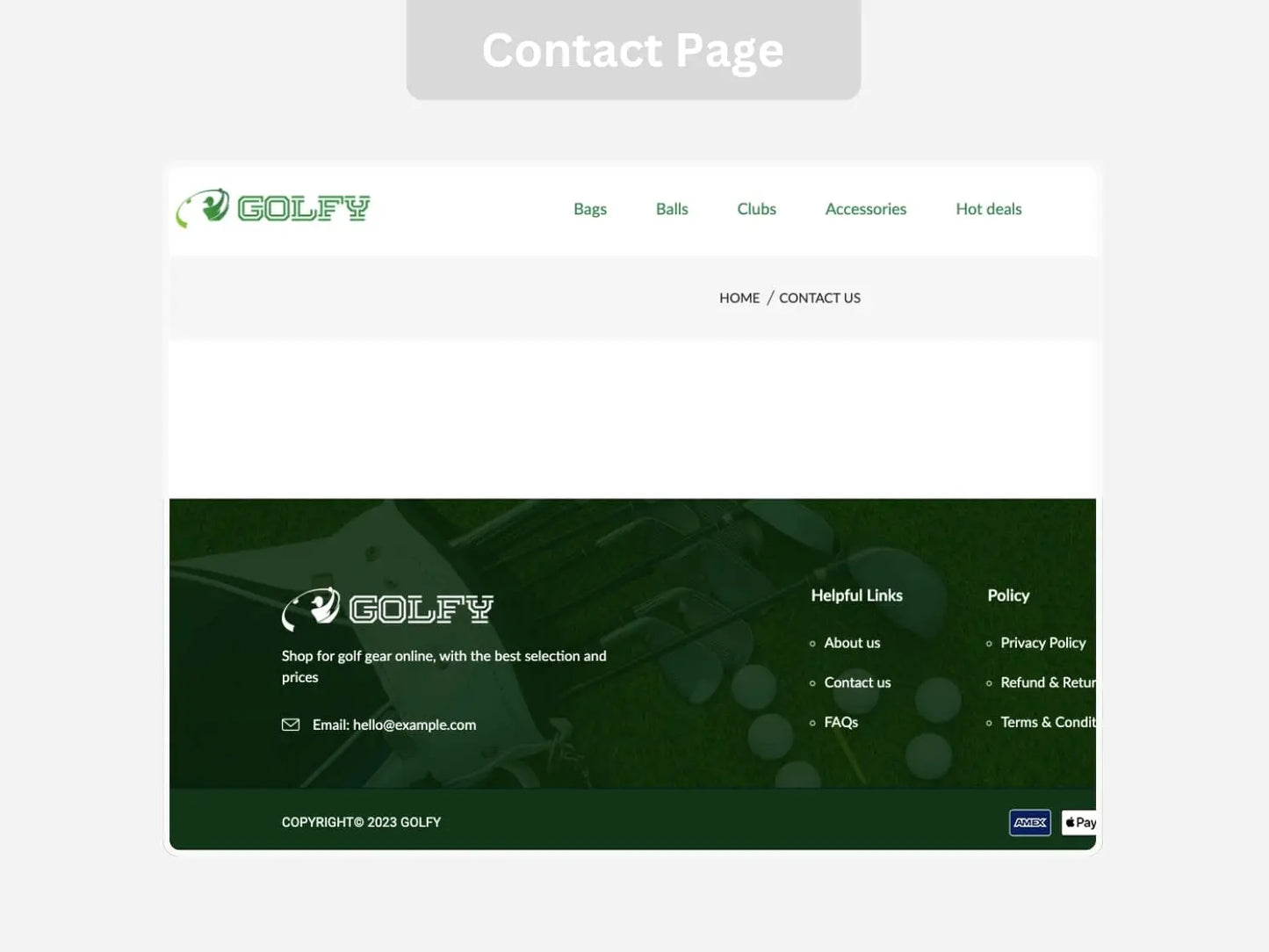 Golf House Shopify Starter Dropship Store & Ecommerce Website The Stores Project