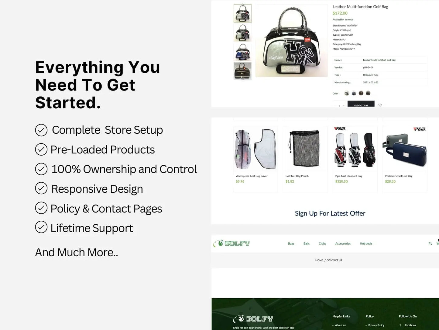 Golf House Shopify Starter Dropship Store & Ecommerce Website The Stores Project