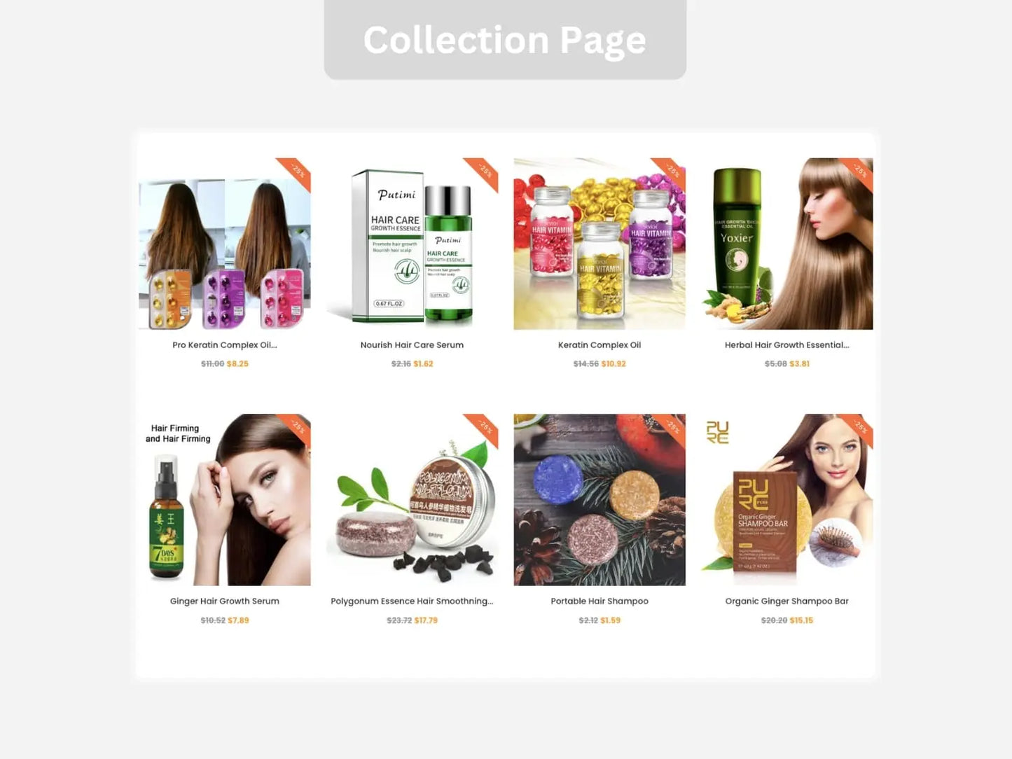 Hair Care Shopify Starter Dropship Store & Ecommerce Website The Stores Project