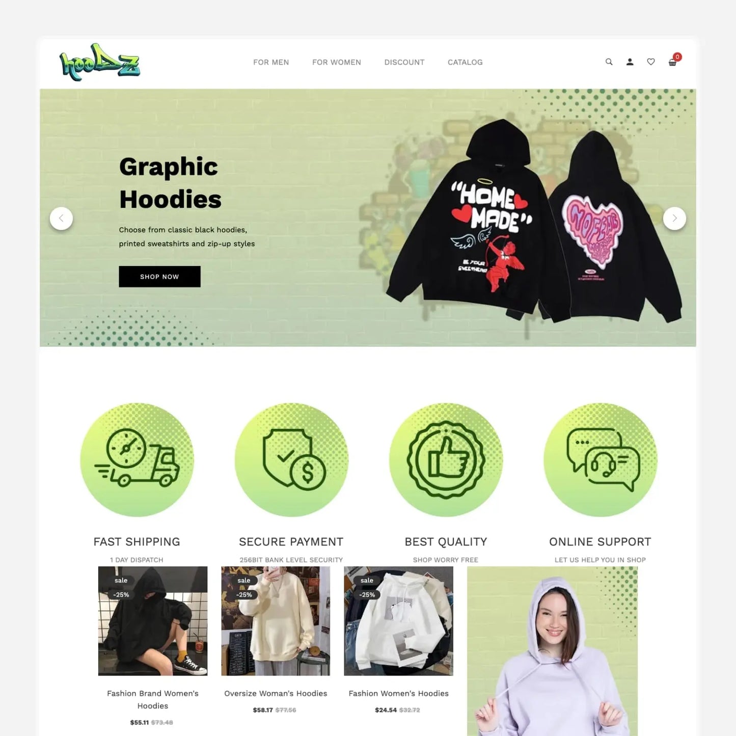 Hoodie Fashion Shopify Starter Dropship Store & Ecommerce Website The Stores Project