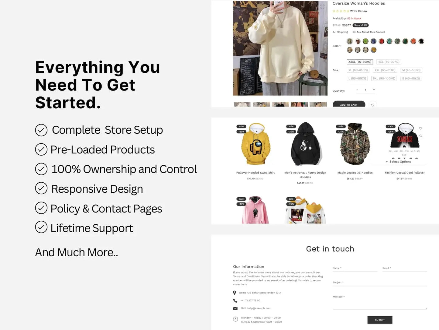 Hoodie Fashion Shopify Starter Dropship Store & Ecommerce Website The Stores Project