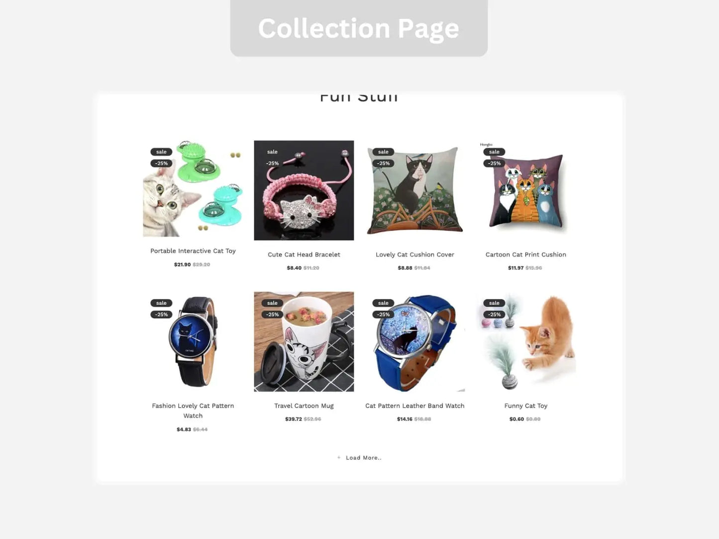 I Love Cats Shopify Starter Dropship Store & Ecommerce Website The Stores Project