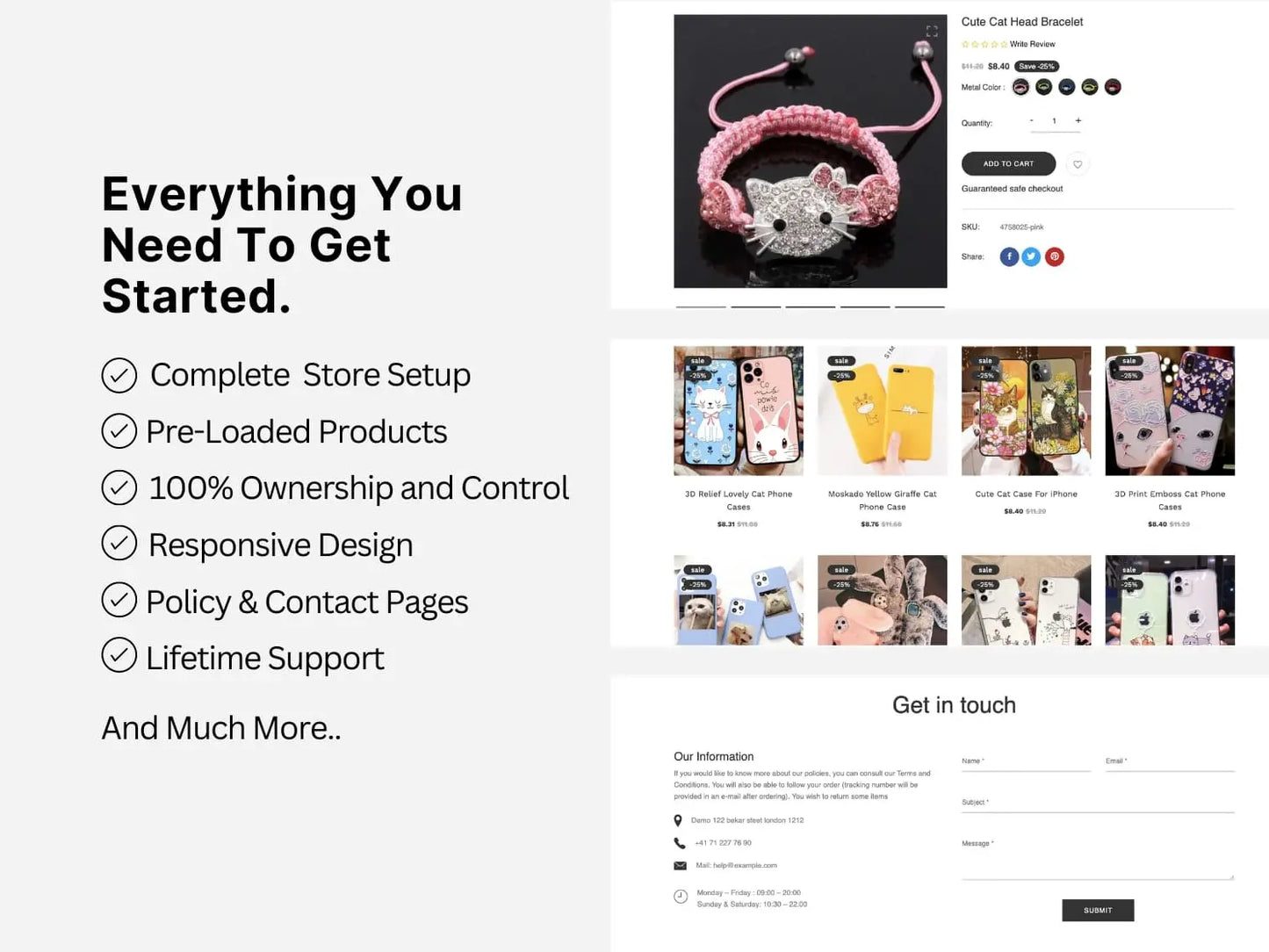 I Love Cats Shopify Starter Dropship Store & Ecommerce Website The Stores Project