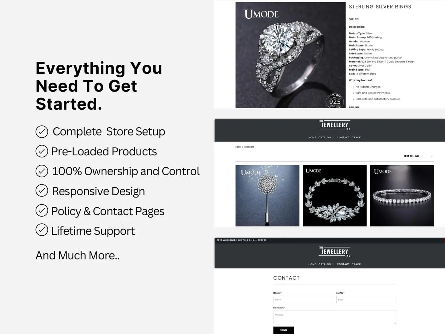 Jewelry Shopify Exclusive Dropship Store & Ecommerce Website The Stores Project