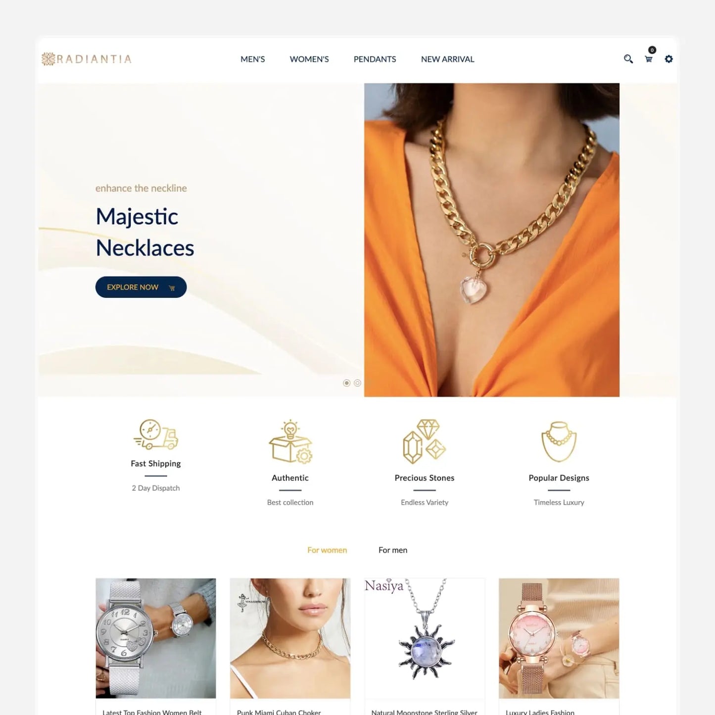 Jewelry Shopify Starter Dropship Store & Ecommerce Website The Stores Project