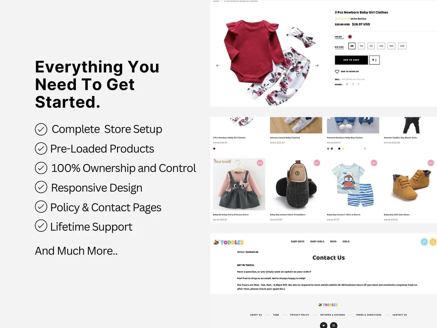 Kids Shopify Starter Dropship Store & Ecommerce Website The Stores Project