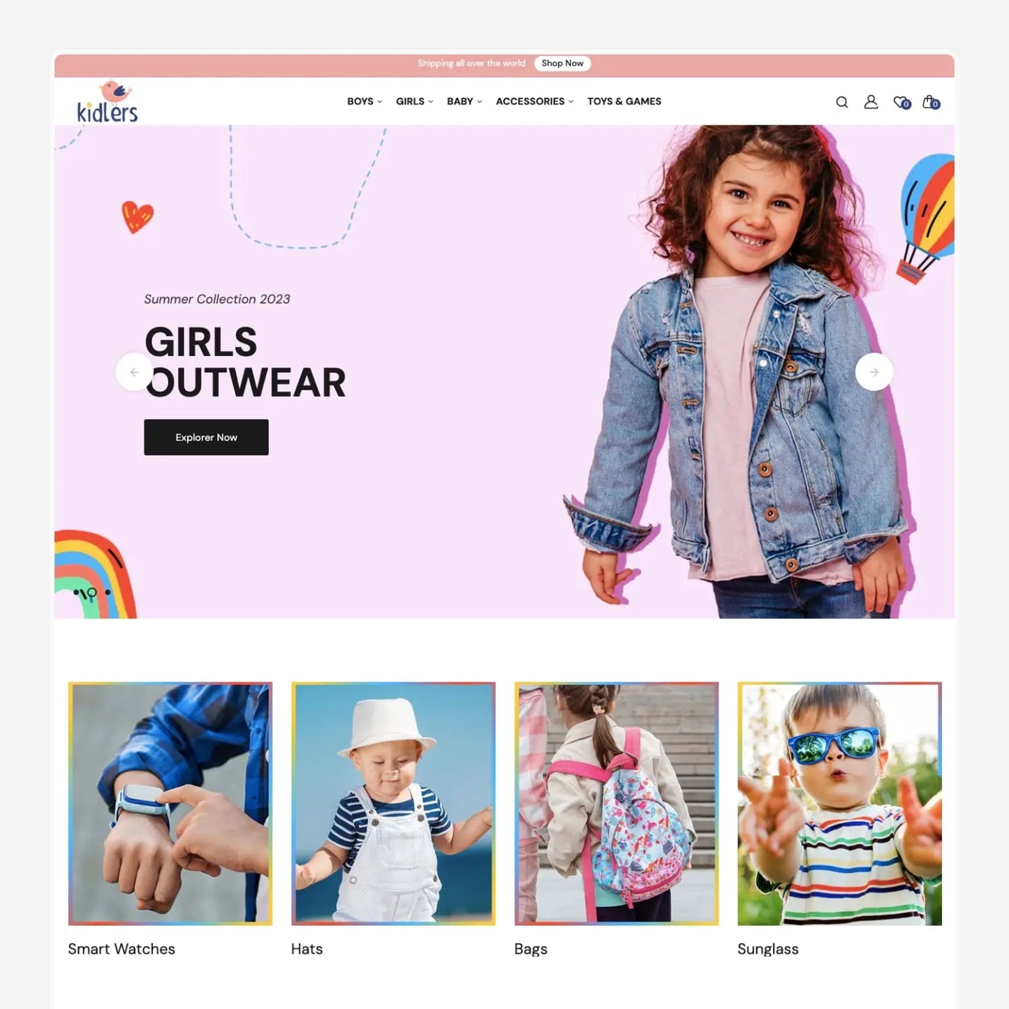 Kids & Baby Wear Shopify Premium Dropship Store & Ecommerce Website The Stores Project