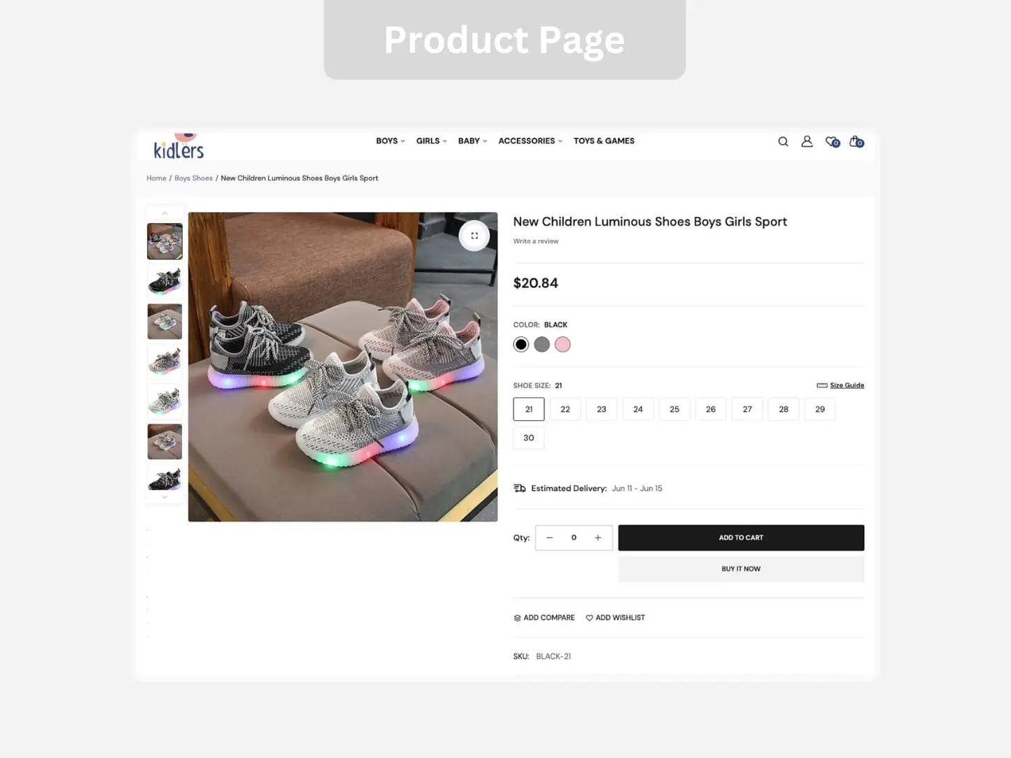 Kids & Baby Wear Shopify Premium Dropship Store & Ecommerce Website The Stores Project