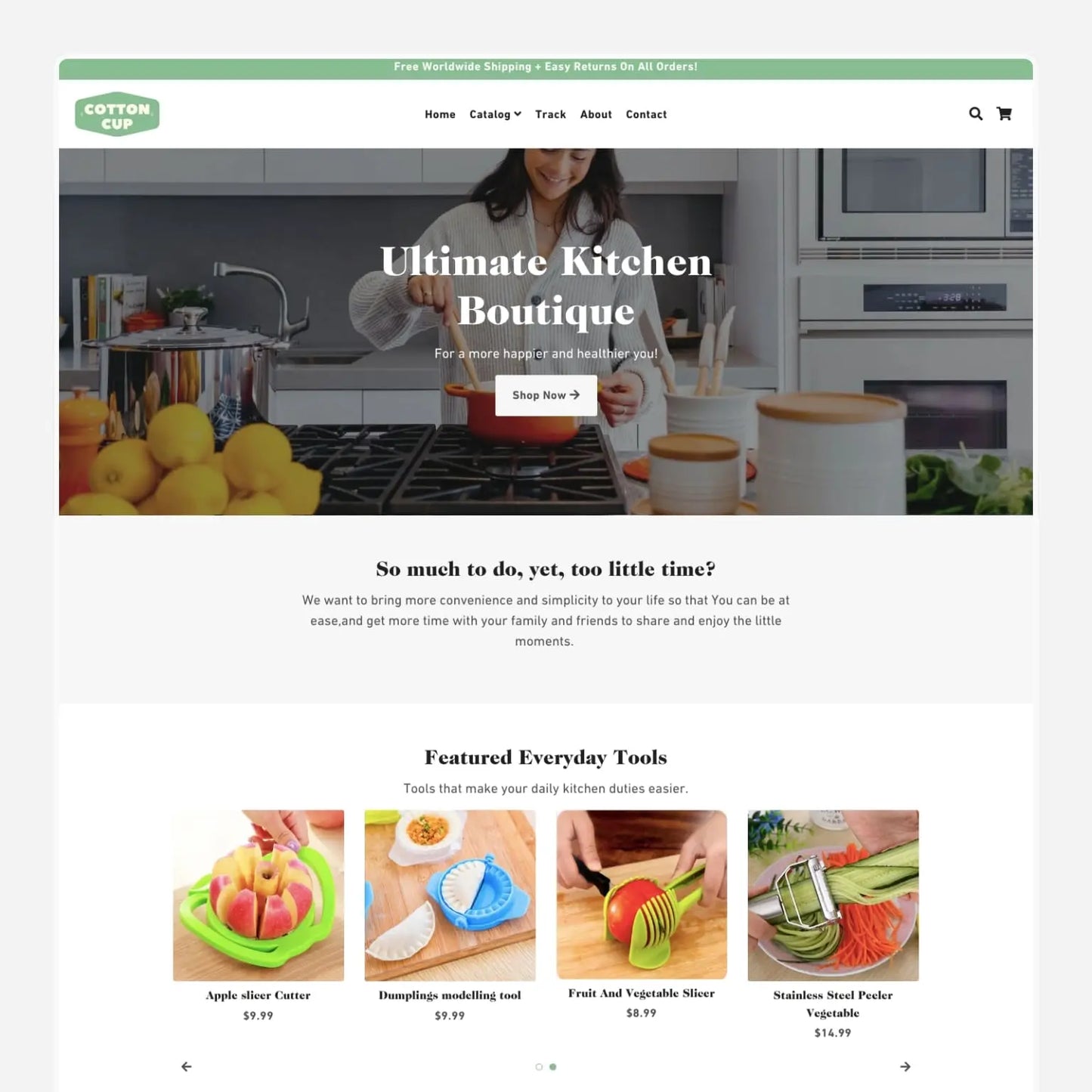 Kitchen Gadget Shopify Exclusive Dropship Store & Ecommerce Website The Stores Project