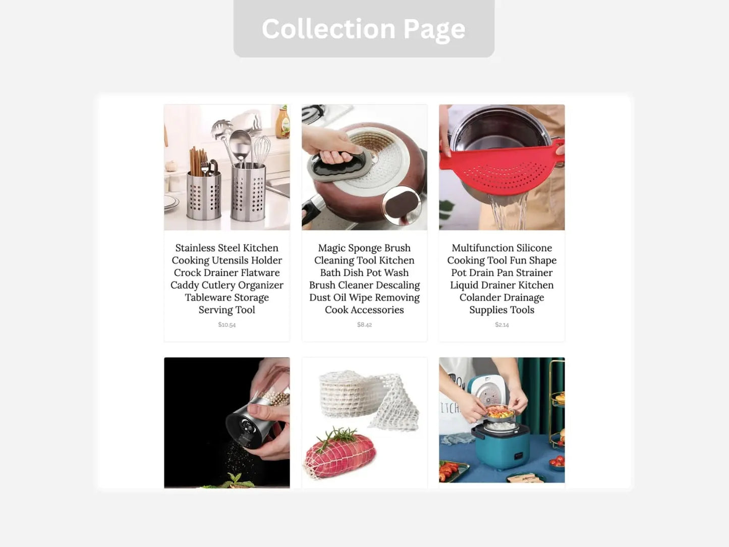 Kitchen Tools Shopify Starter Dropship Store & Ecommerce Website The Stores Project