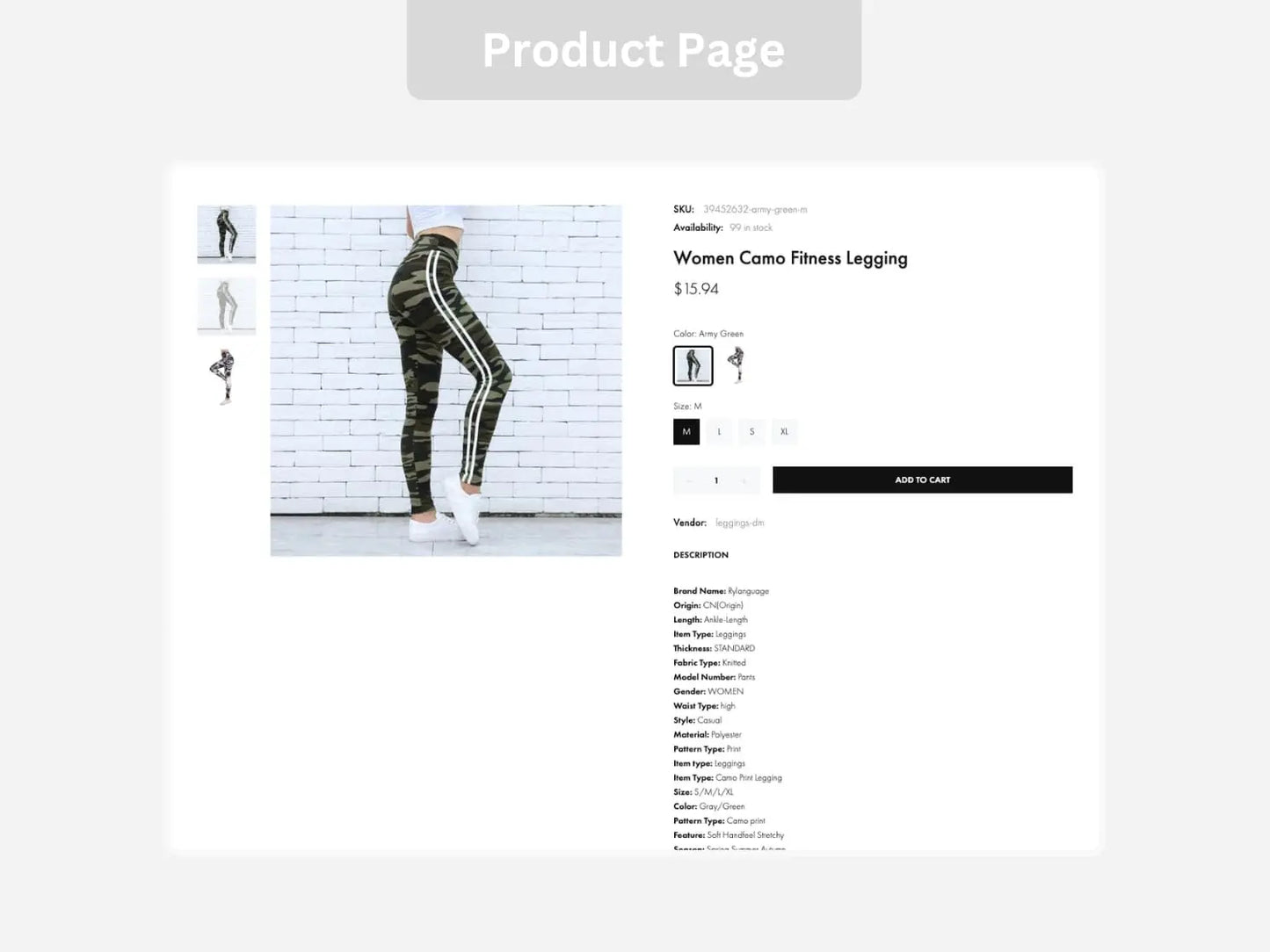 Leggings Fashion Shopify Starter Dropship Store & Ecommerce Website The Stores Project