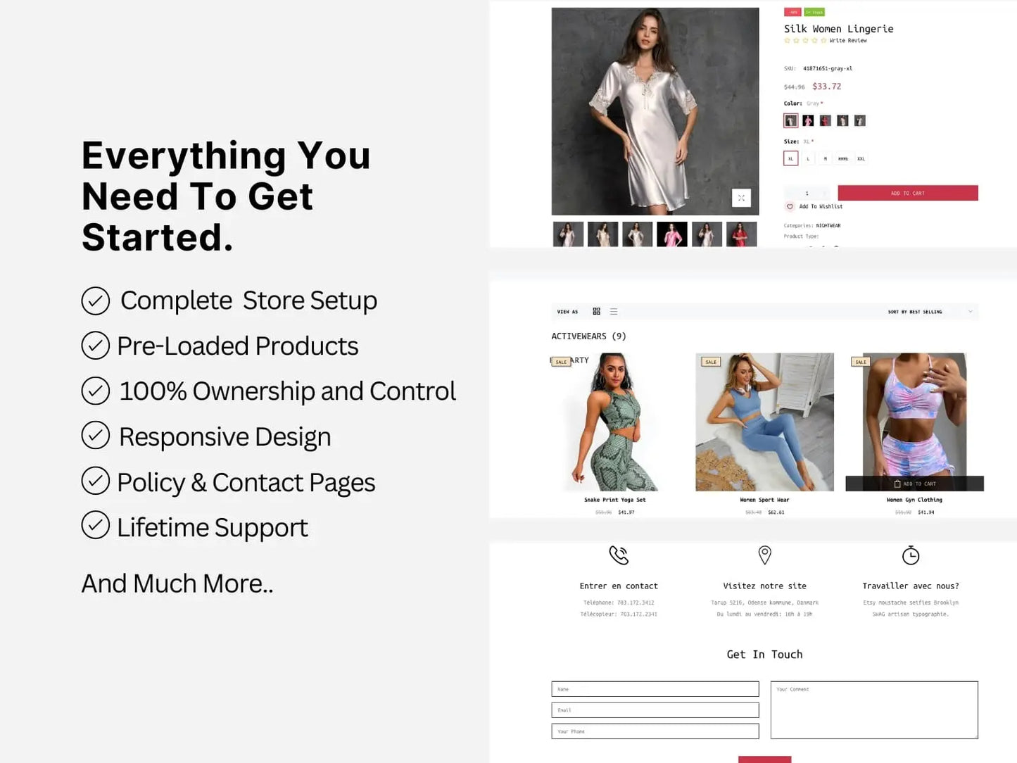 Lingerie Fashion Shopify Starter Dropship Store & Ecommerce Website The Stores Project