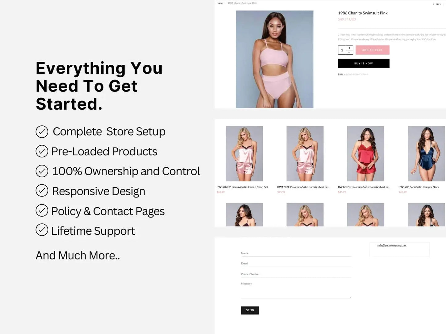 Lingerie Shopify Premium Dropship Store & Ecommerce Website The Stores Project