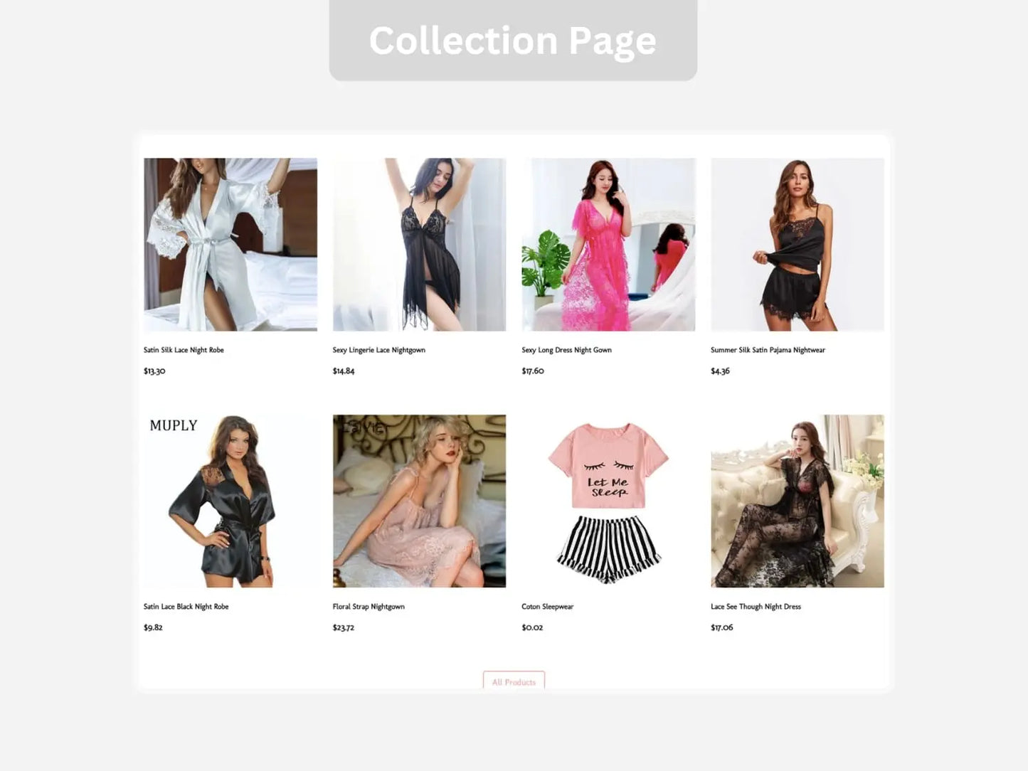 Lingerie Shopify Starter Dropship Store & Ecommerce Website The Stores Project