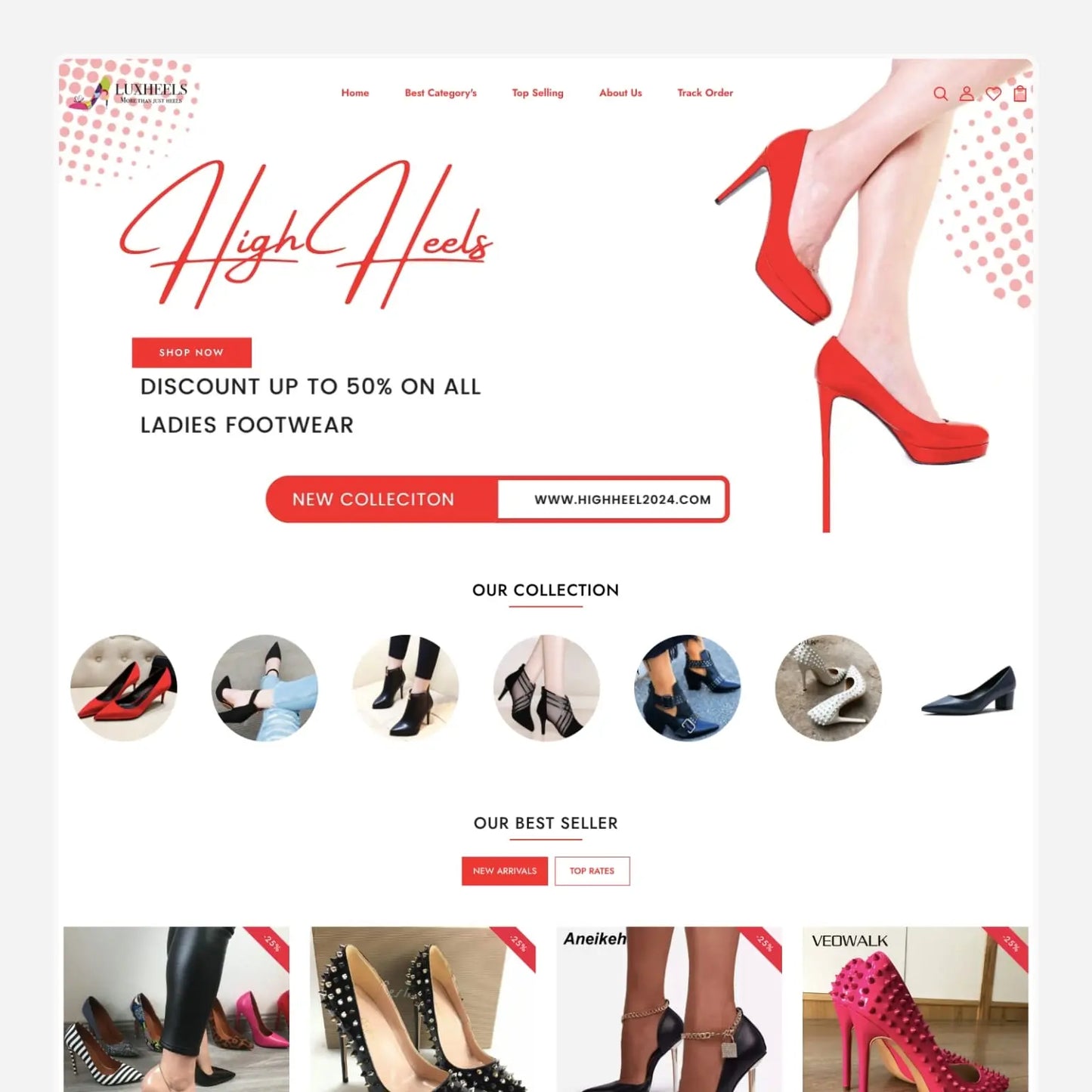 Lux Heels Shopify Starter Dropship Store & Ecommerce Website The Stores Project