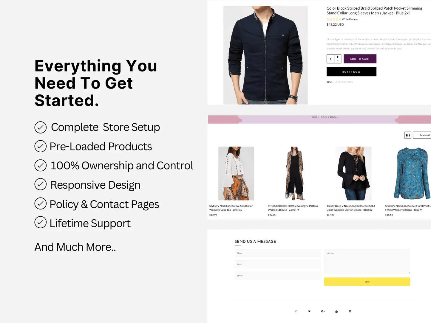 Men & Women Fashion Shopify Needs Premium Dropship Store & Ecommerce Website The Stores Project