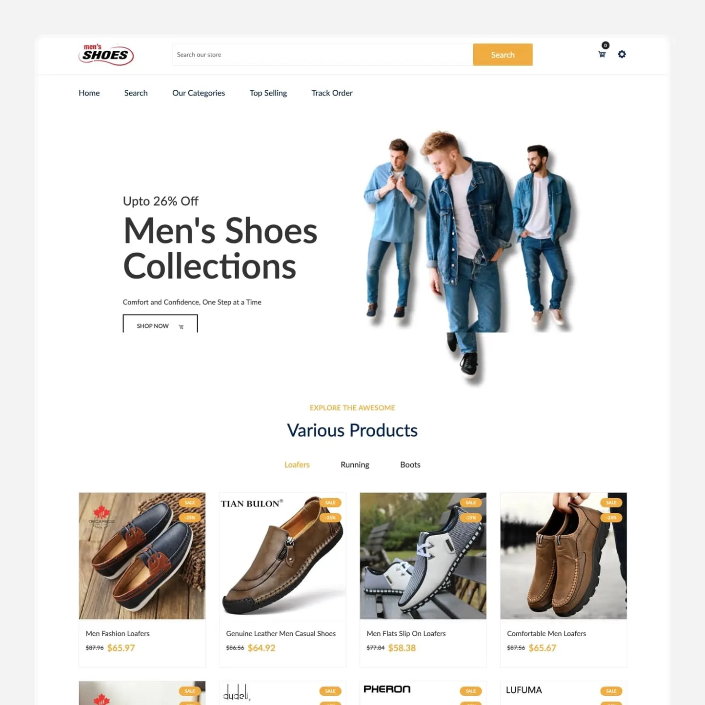 Men’s Shoes Shopify Starter Dropship Store & Ecommerce Website The Stores Project