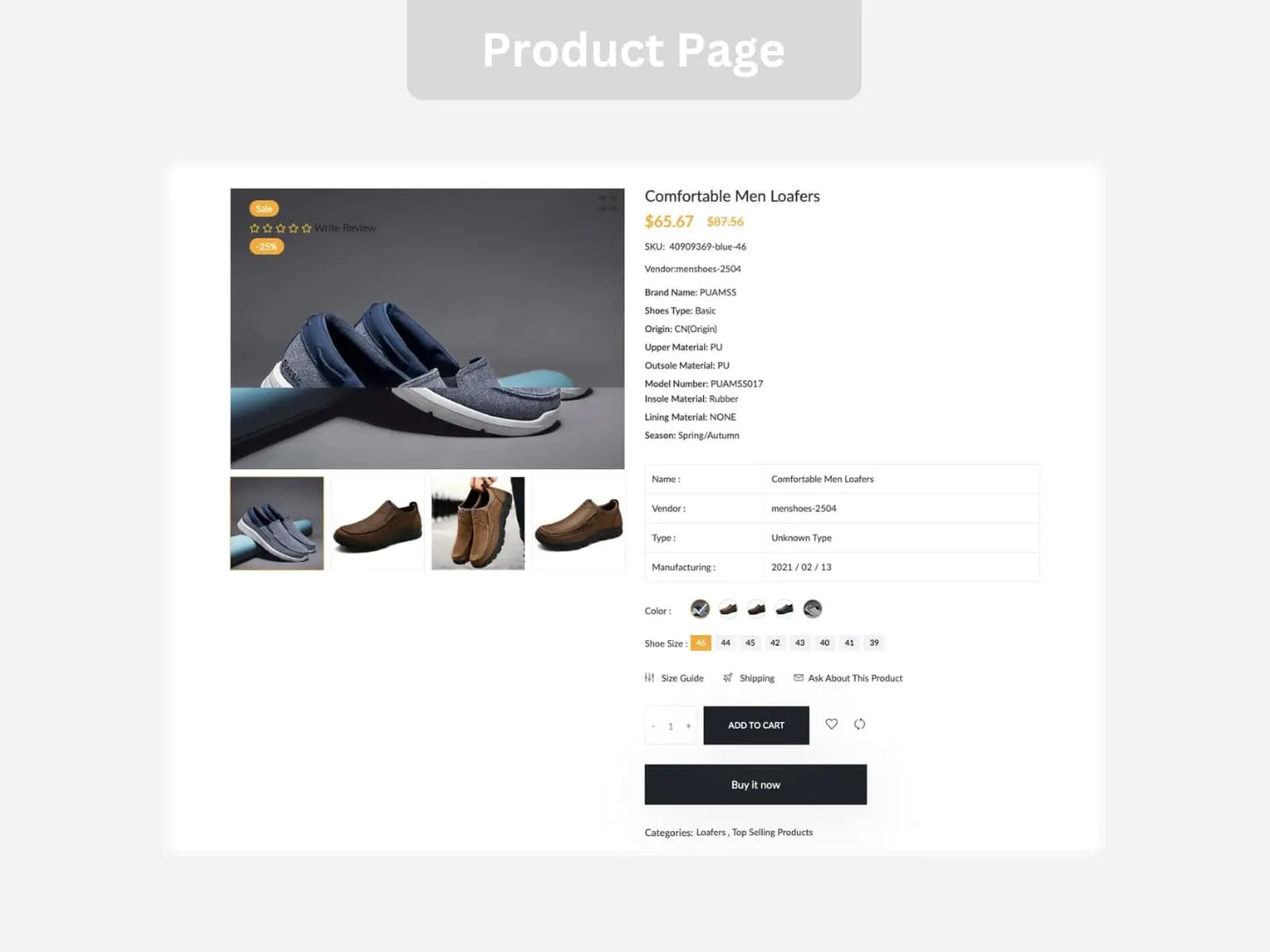Men’s Shoes Shopify Starter Dropship Store & Ecommerce Website The Stores Project