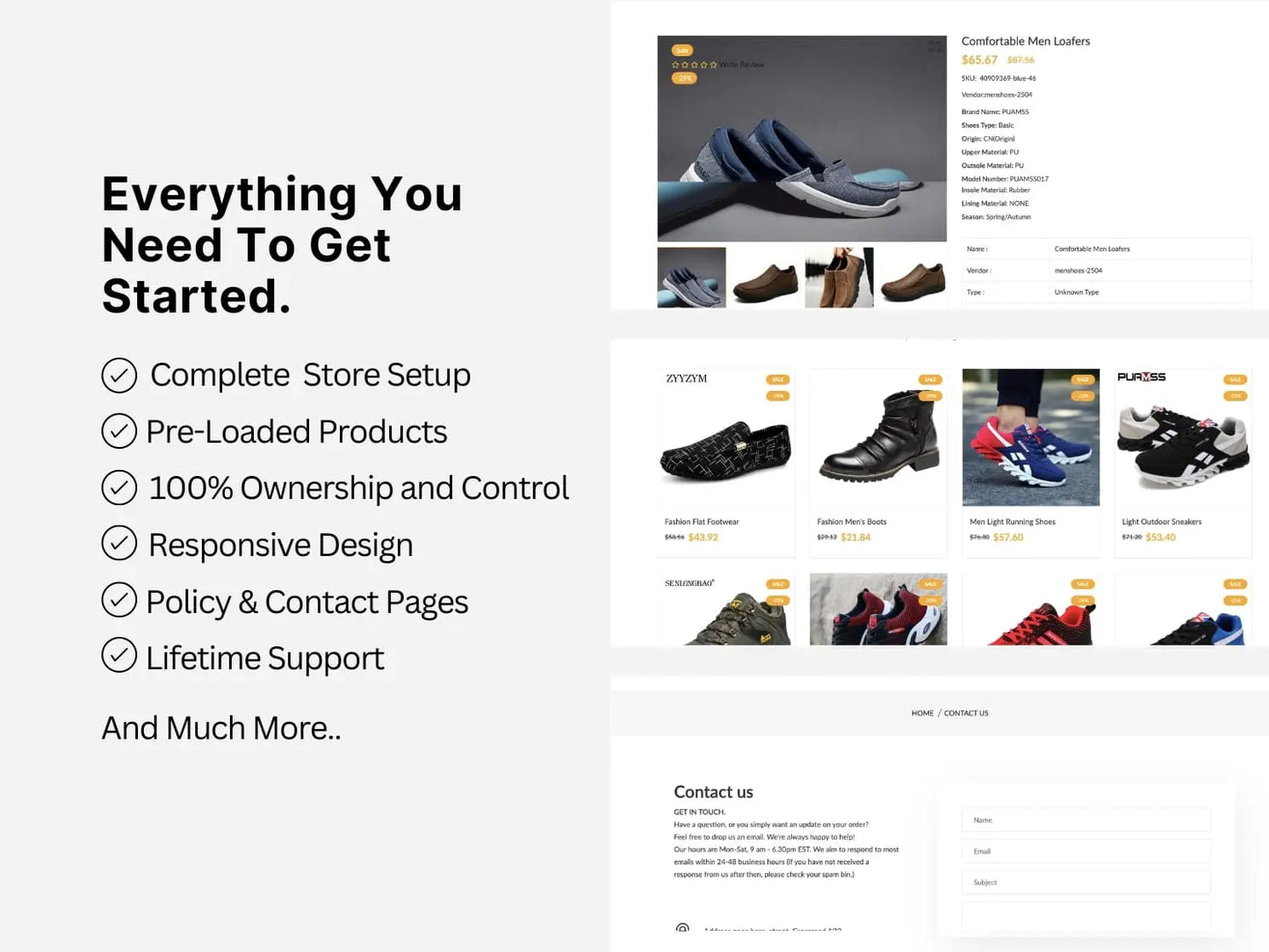 Men’s Shoes Shopify Starter Dropship Store & Ecommerce Website The Stores Project