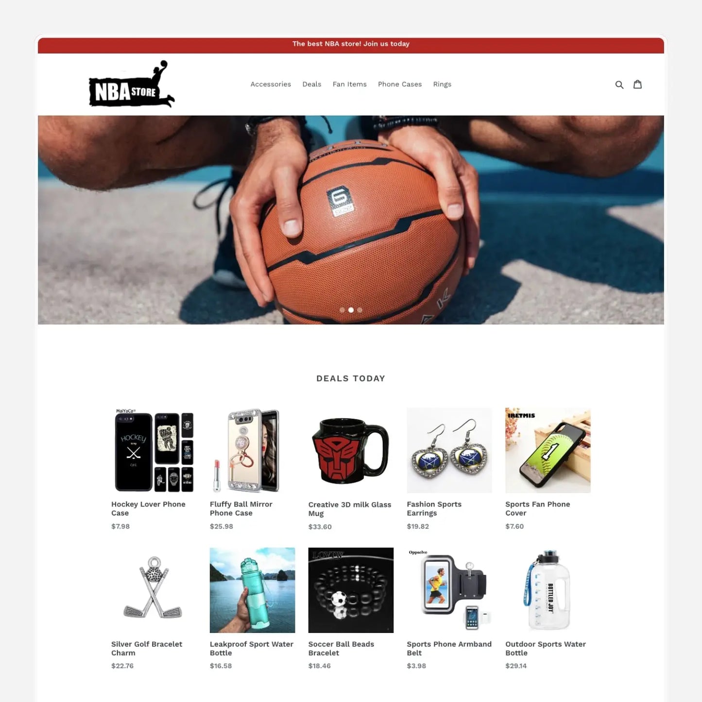 NBA Merchandise Shopify Starter Dropship Store & Ecommerce Website The Stores Project